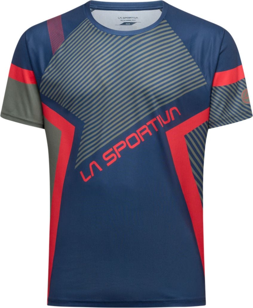 Flow T-Shirt M Mountain Red/Cypress + La Sportiva