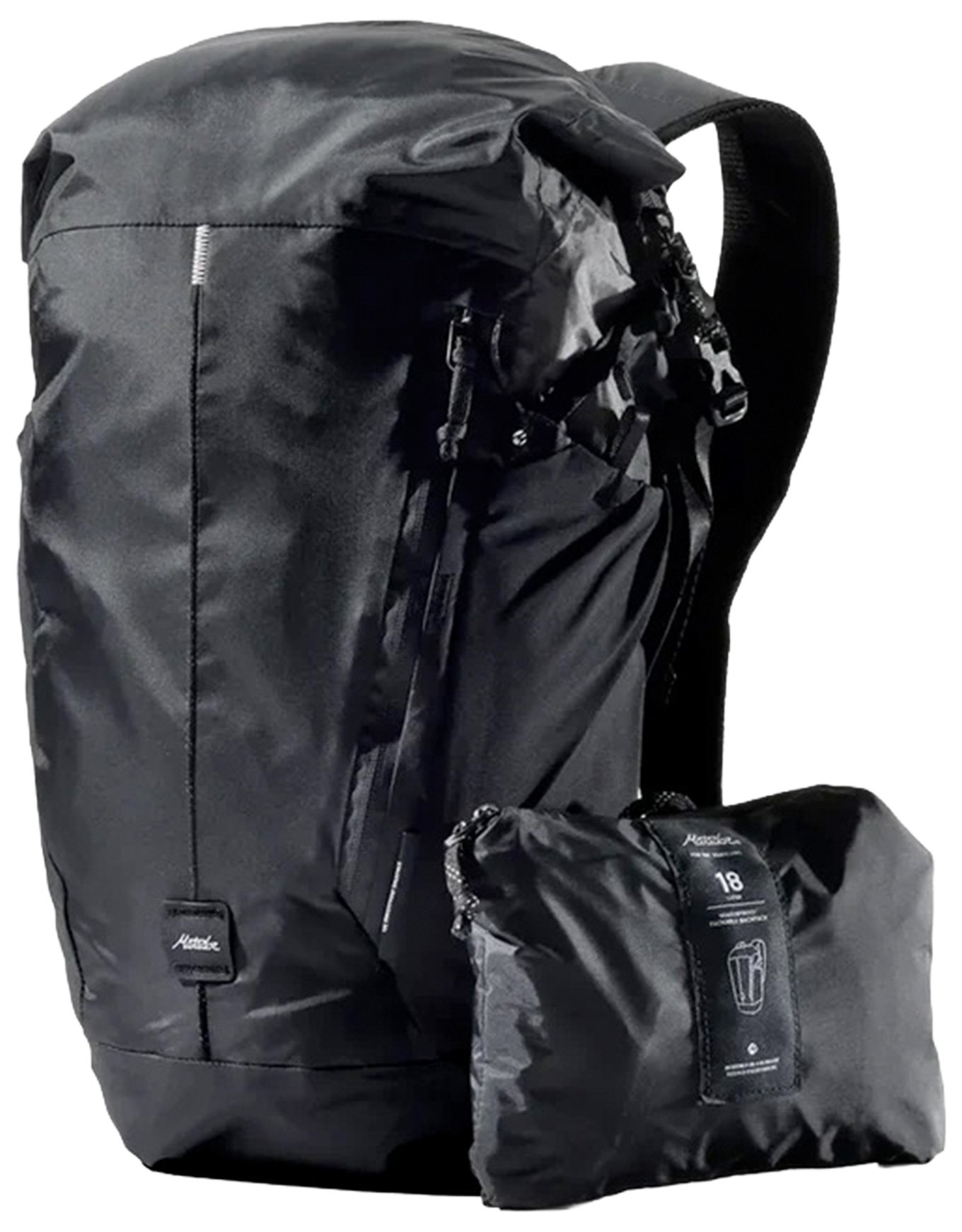 Waterproof Packable Backpack 18L Black + Matador