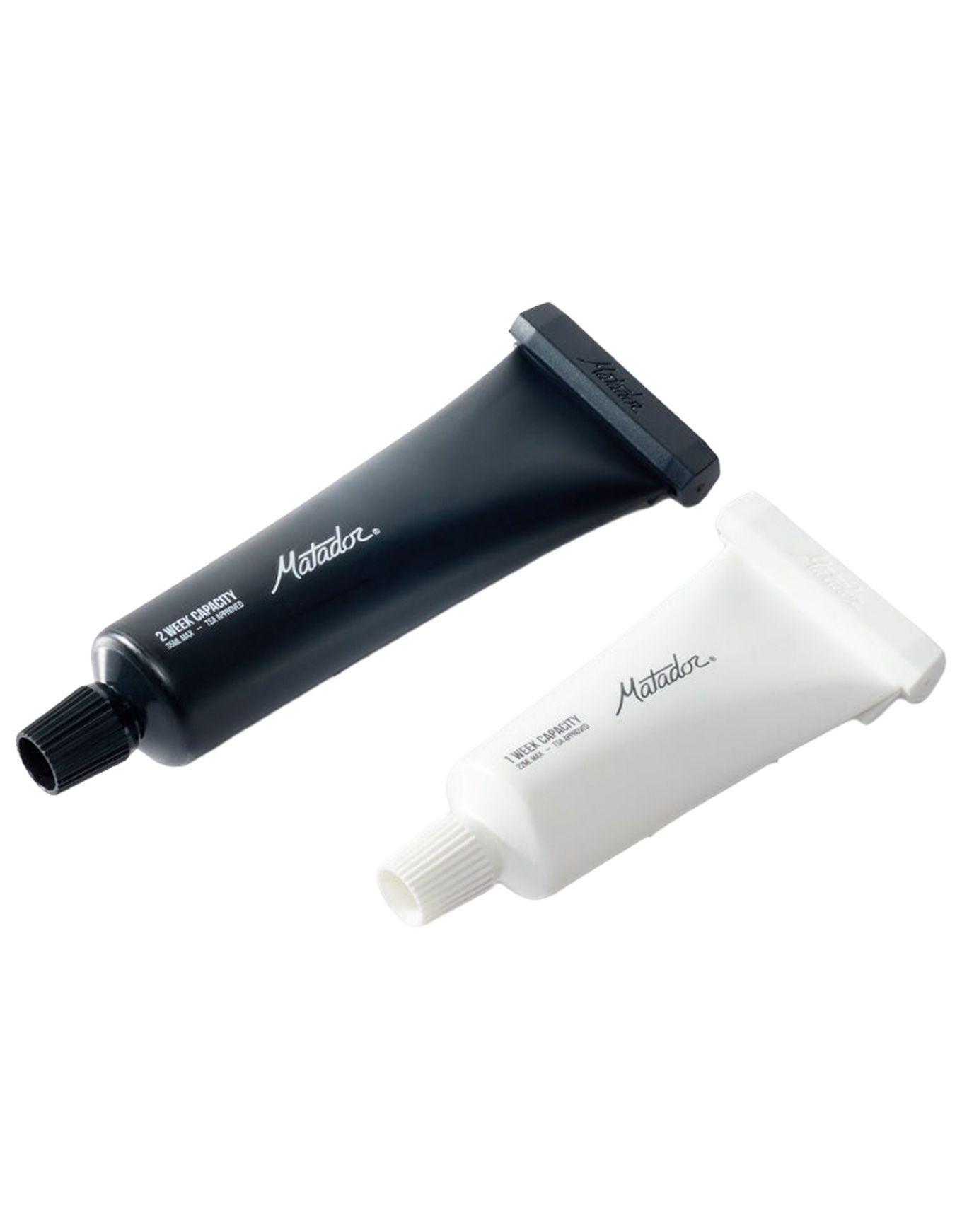 Refillable Toothpaste Tubes Pack Black and White + Matador