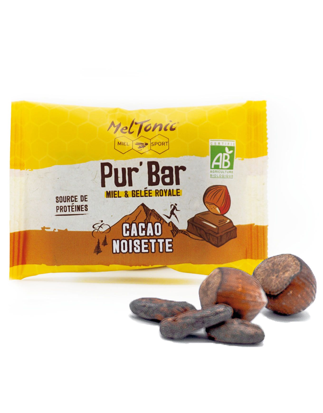 Pur'Bar Bio Cacao Noisette 50g + Meltonic
