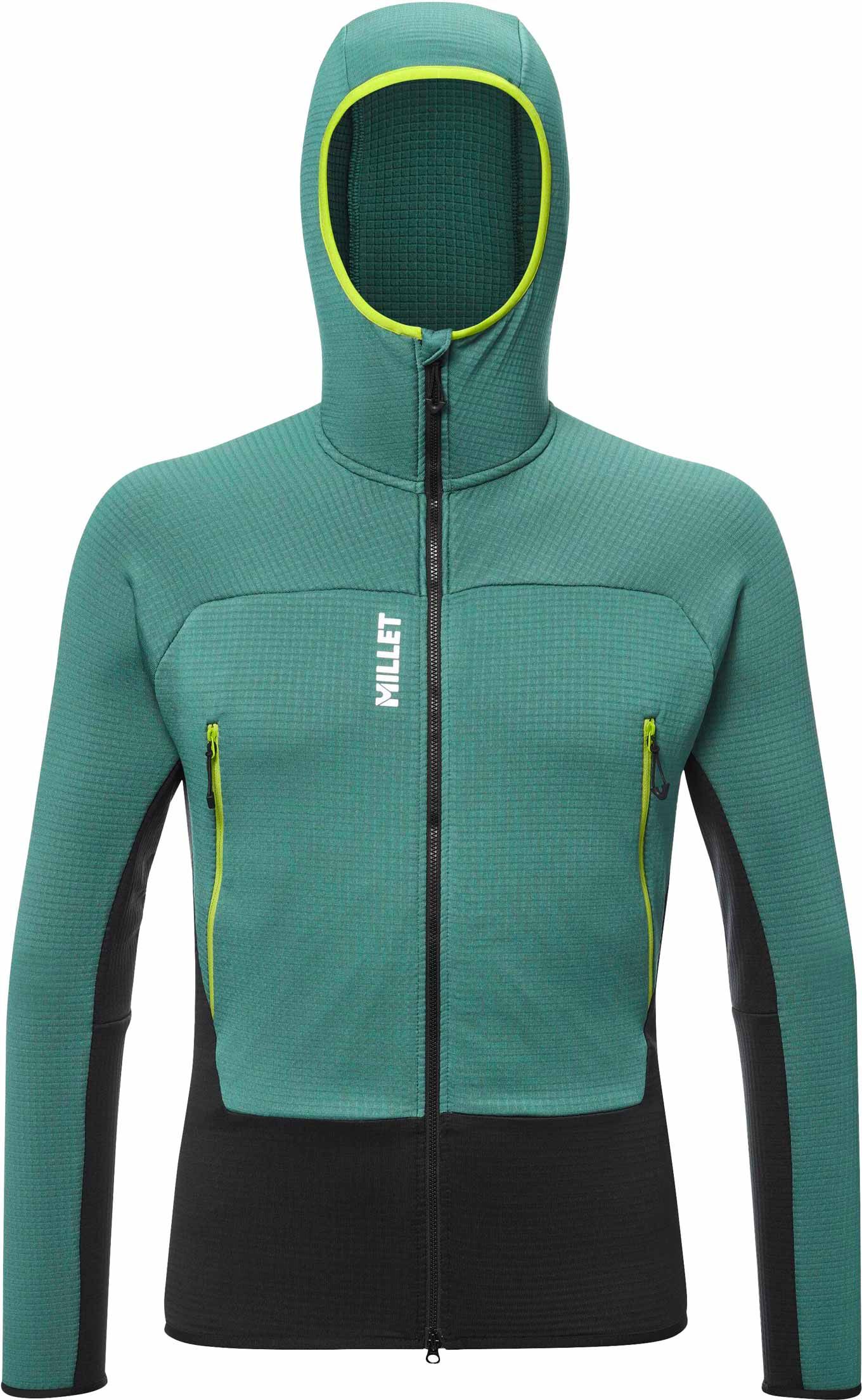 Fusion Grid Hoodie M Bottle Black + Millet