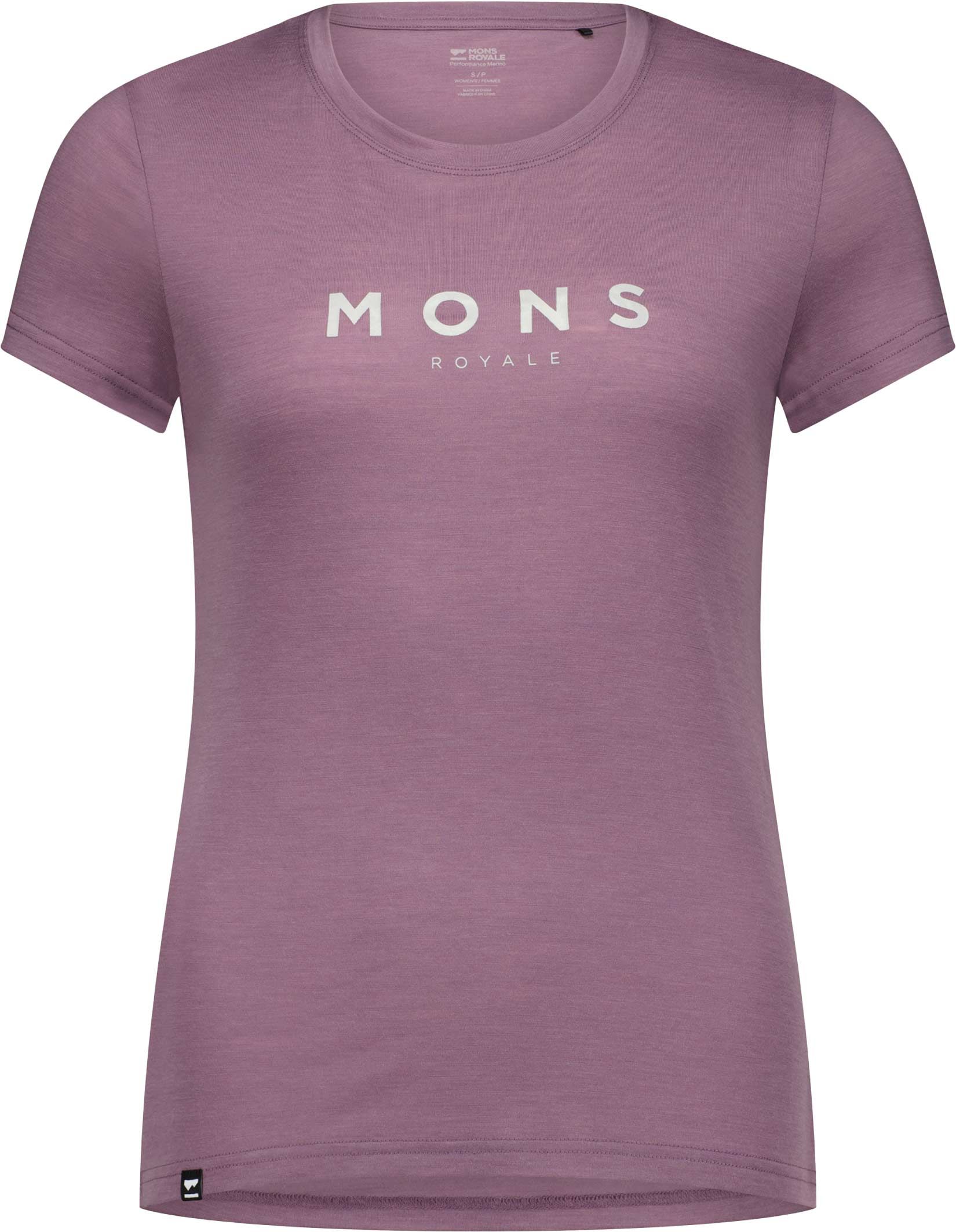 W Icon Merino Classic T-Shirt Mauve + Mons Royale