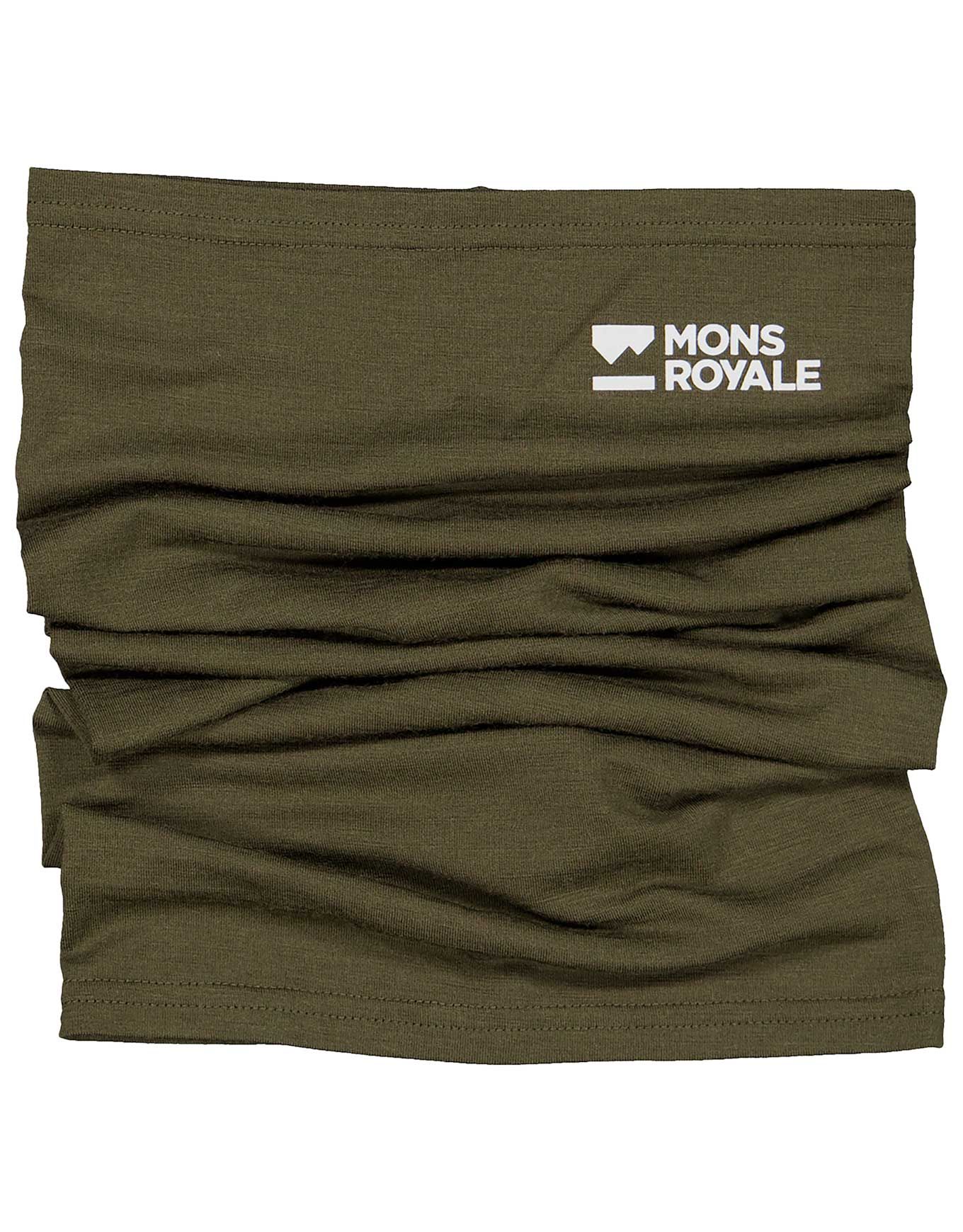 Daily Dose Merino Neckwarmer Dark Olive + Mons Royale
