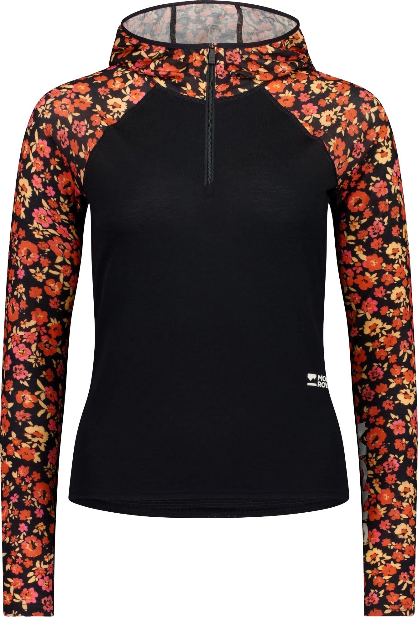 Bella Merino LS Hood W Ditzy Camo/Black + Mons Royale