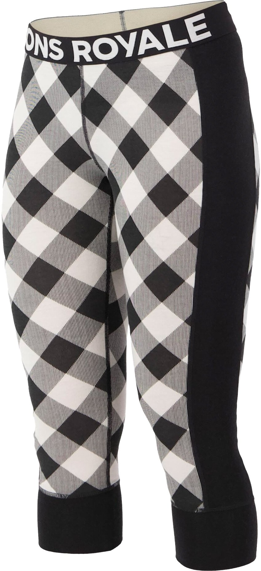 Cascade Merino Baselayer 3/4 Legging W Check/Black + Mons Royale