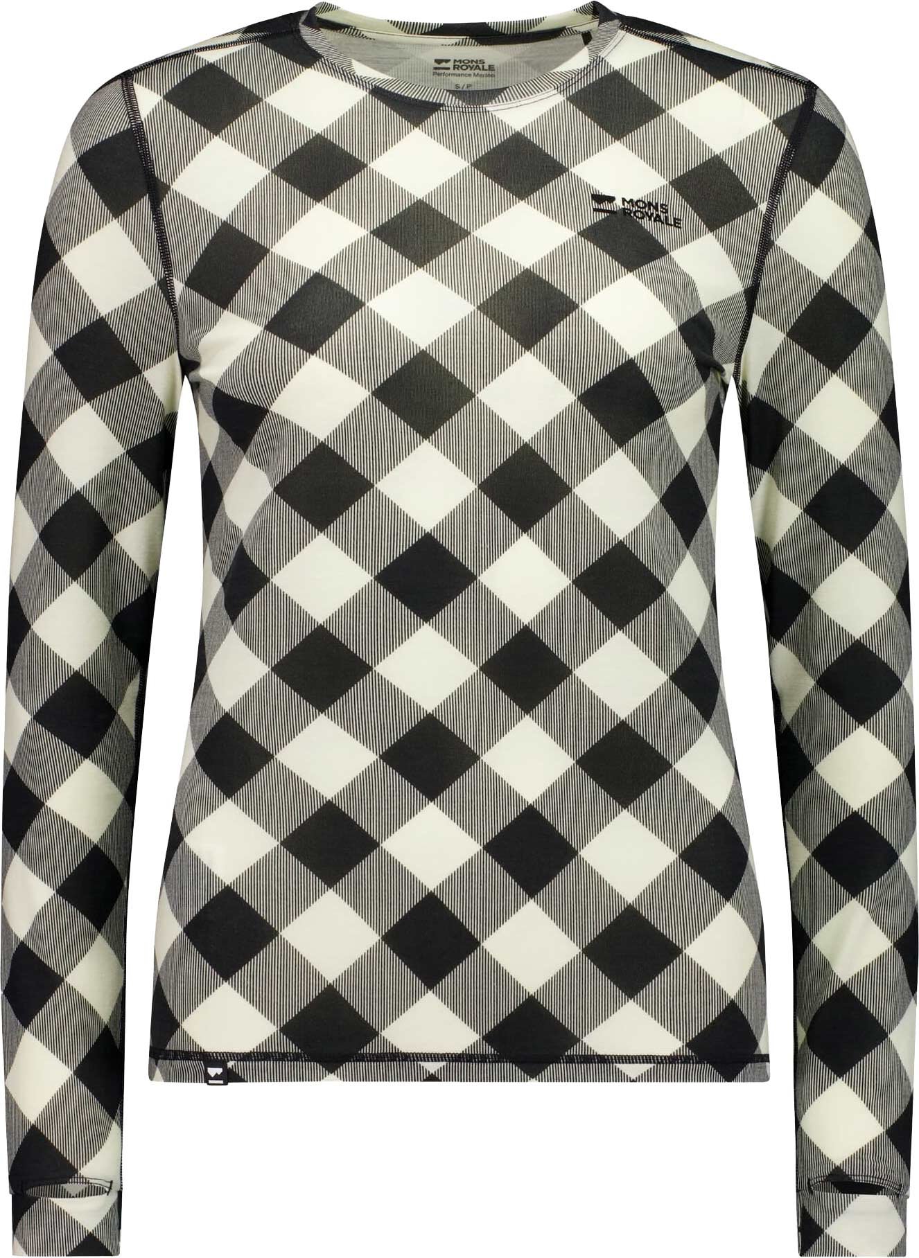 Cascade Merino Baselayer LS W Check + Mons Royale