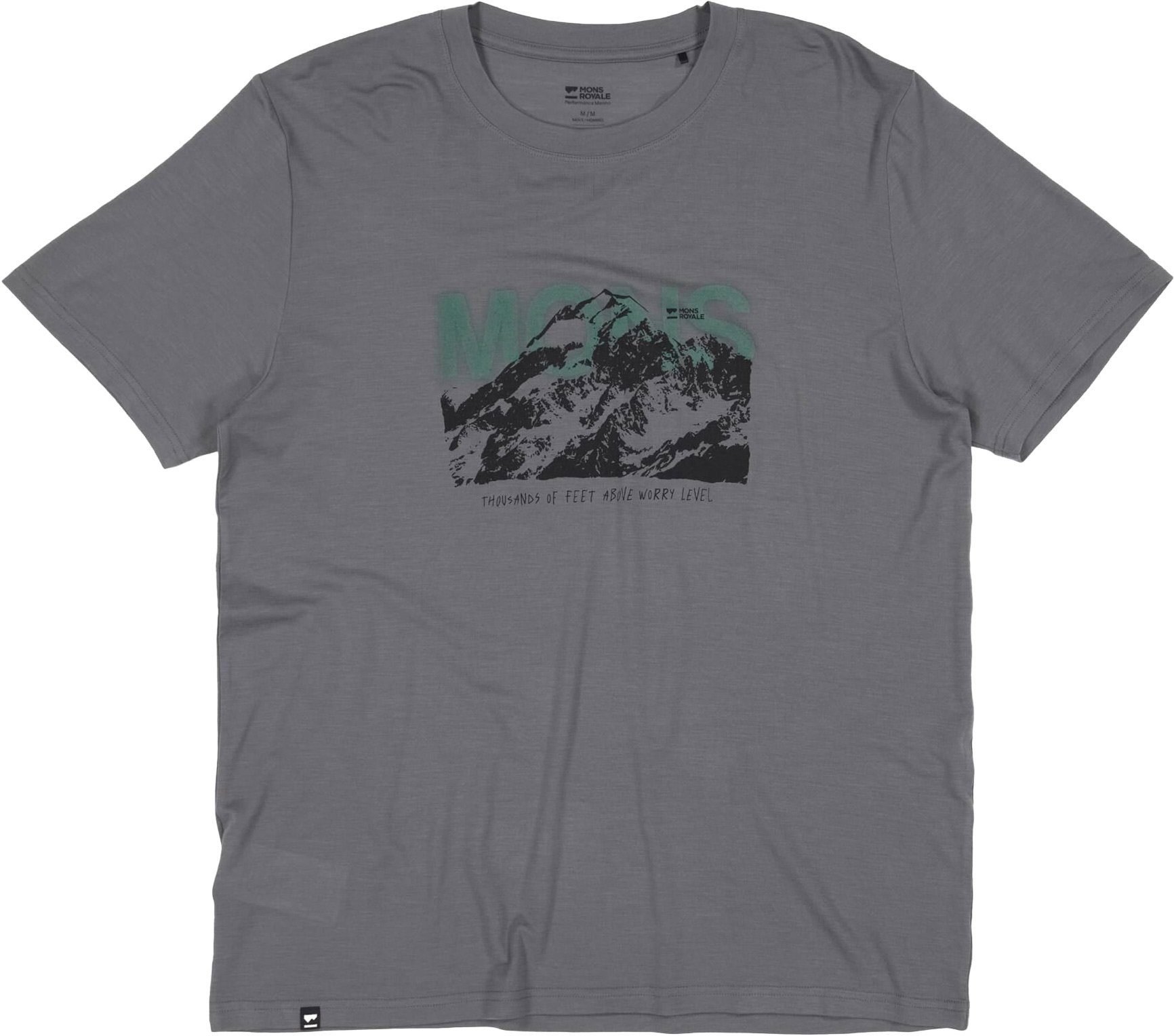 Icon Merino T-Shirt M Steel Grey + Mons Royale