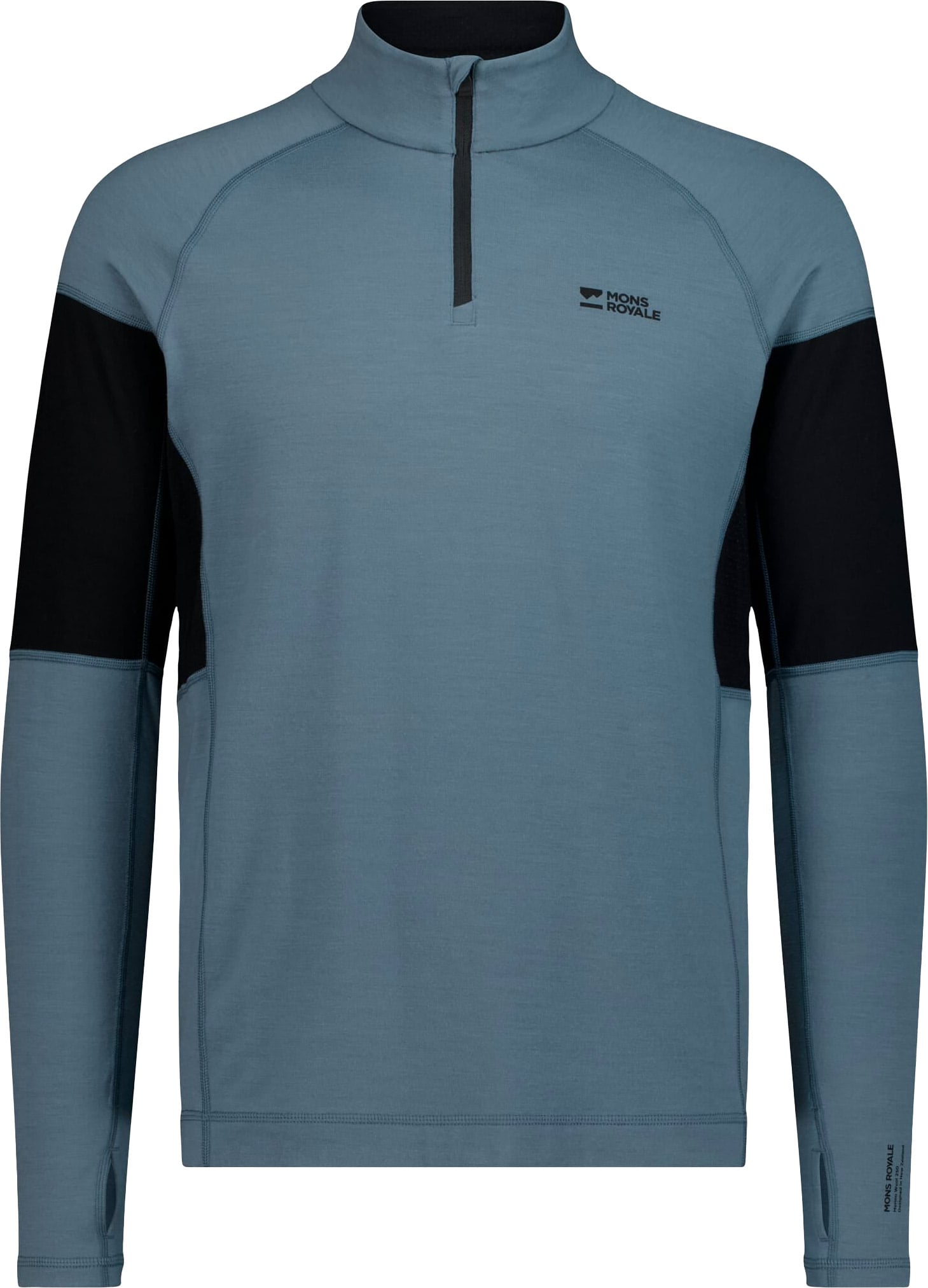 Olympus Merino Baselayer 1/4 Zip LS M Goblin Blue/Black + Mons Royale
