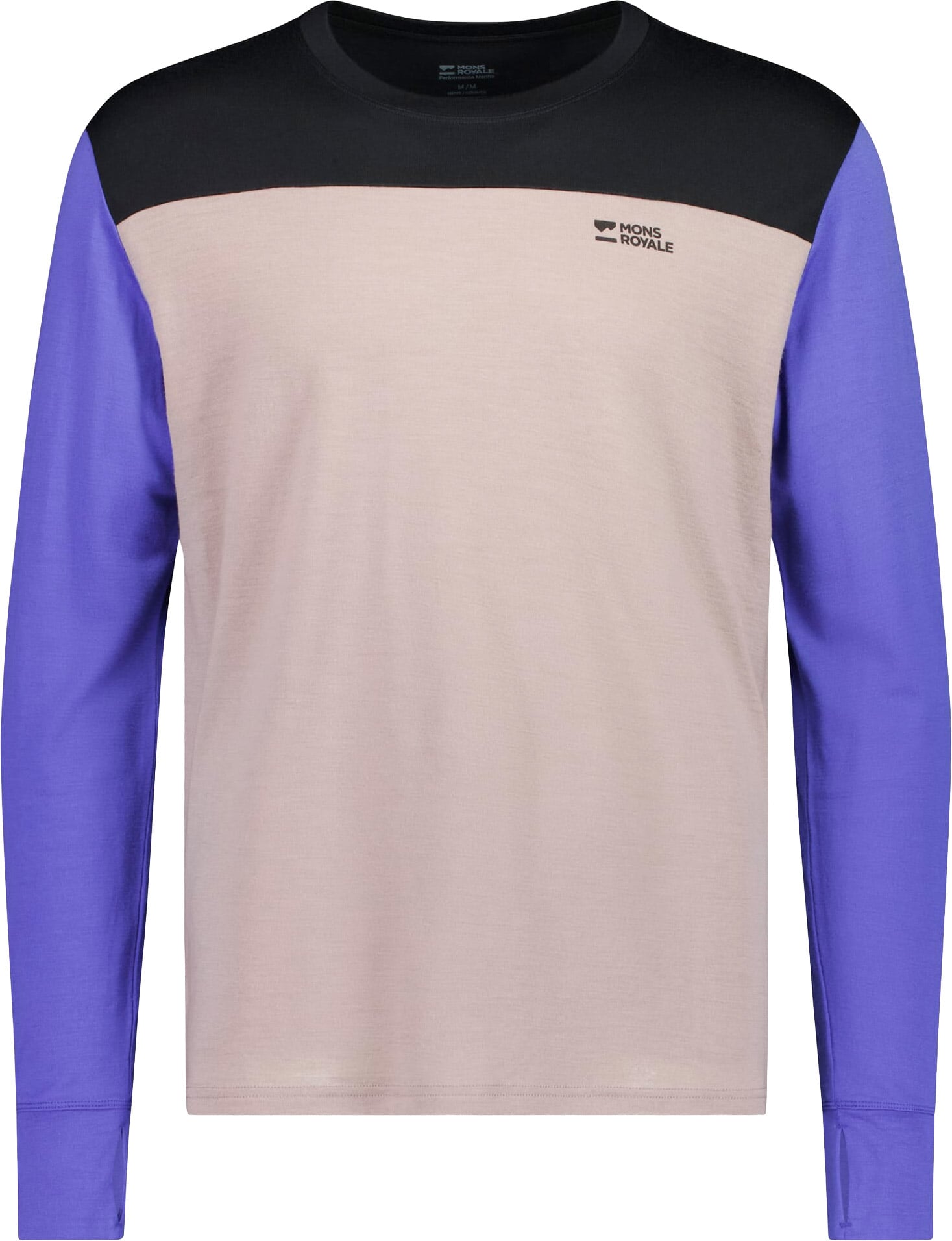 Yotei Merino LS M Cinder/Blue Dusk/Black + Mons Royale