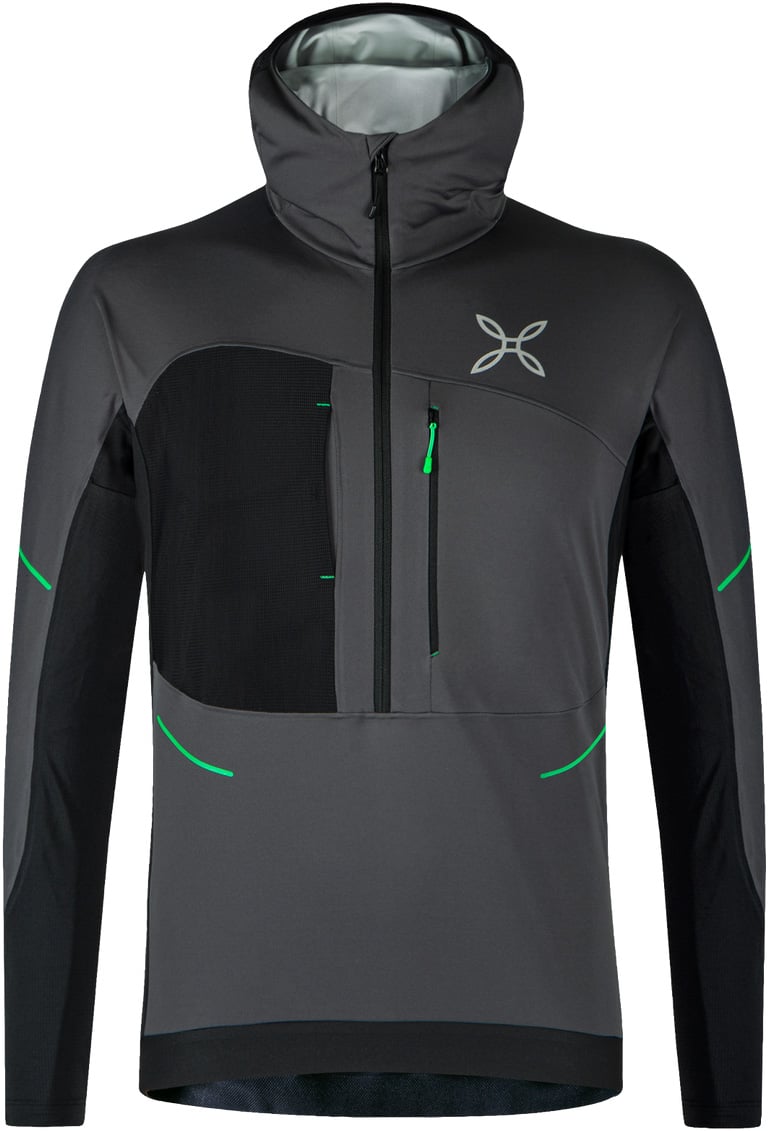 Ritmo Ptc Aircore Half Zip M. Antracite/Vibe Green + Montura