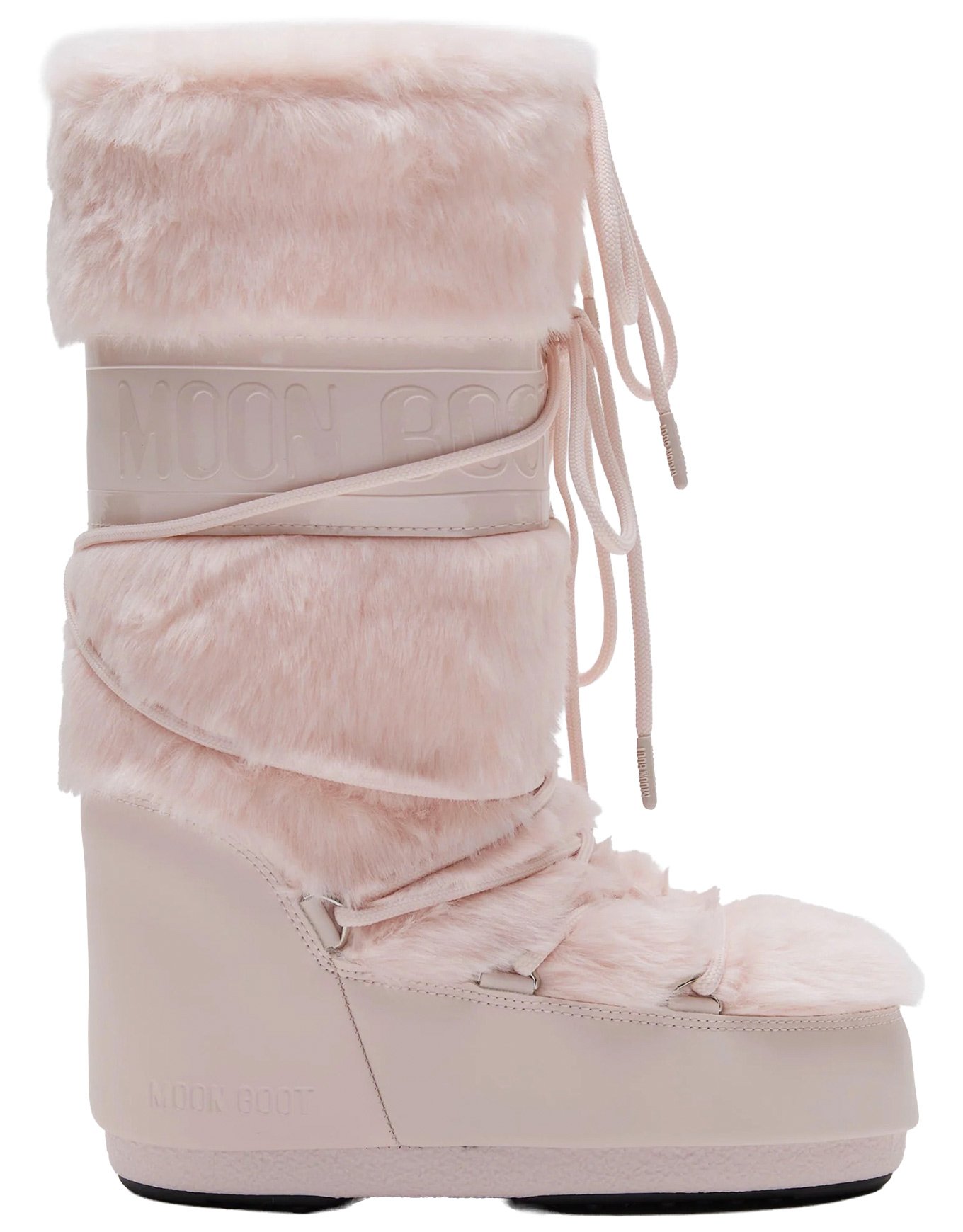 Moon Boot Icon Faux Fur Dusty Pink + Moon Boot