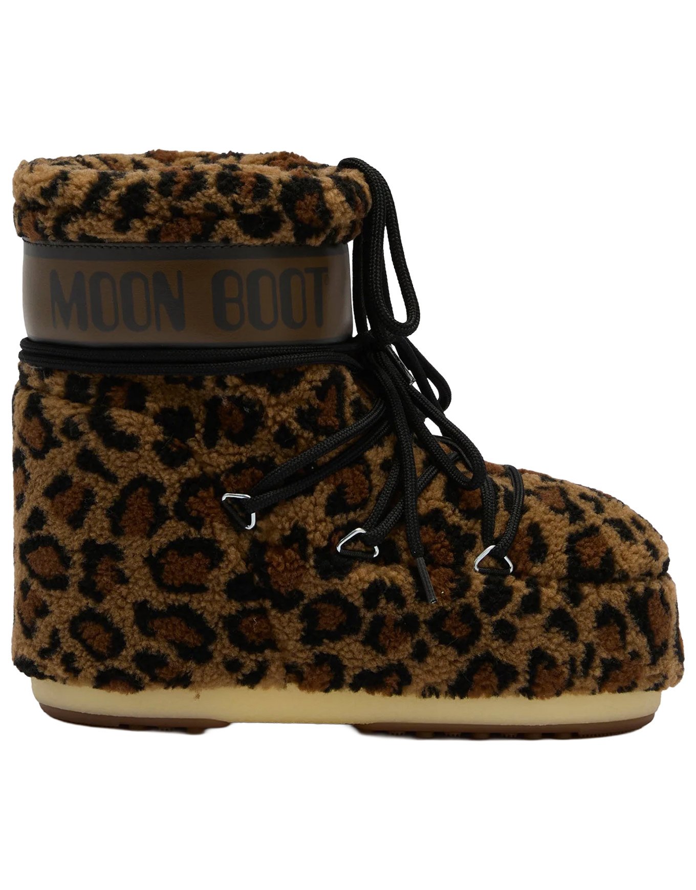Moon Boot Icon Low Fleece Leopard Cognac Cocoa + Moon Boot