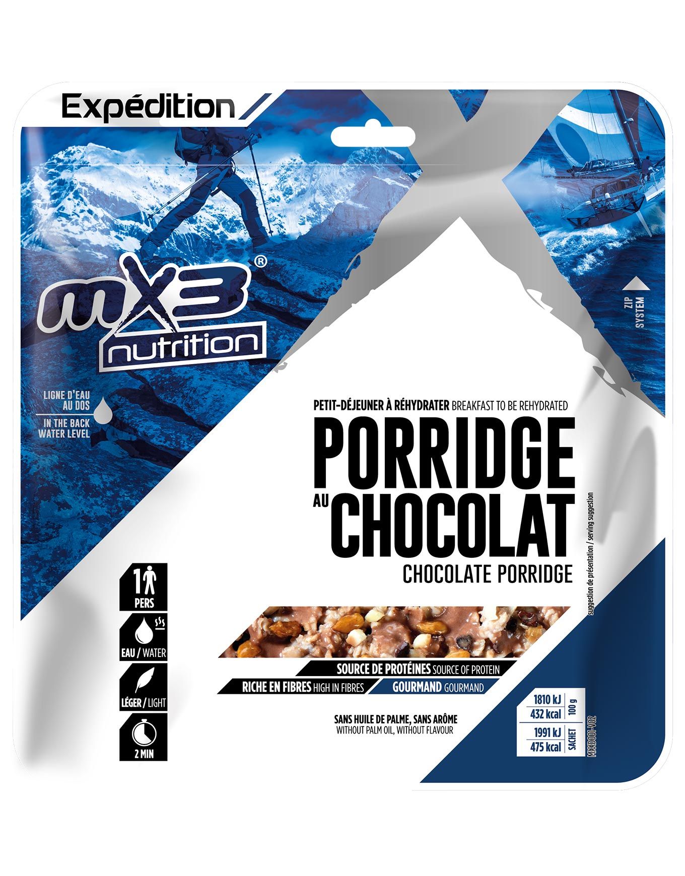 Porridge au Chocolat + MX3