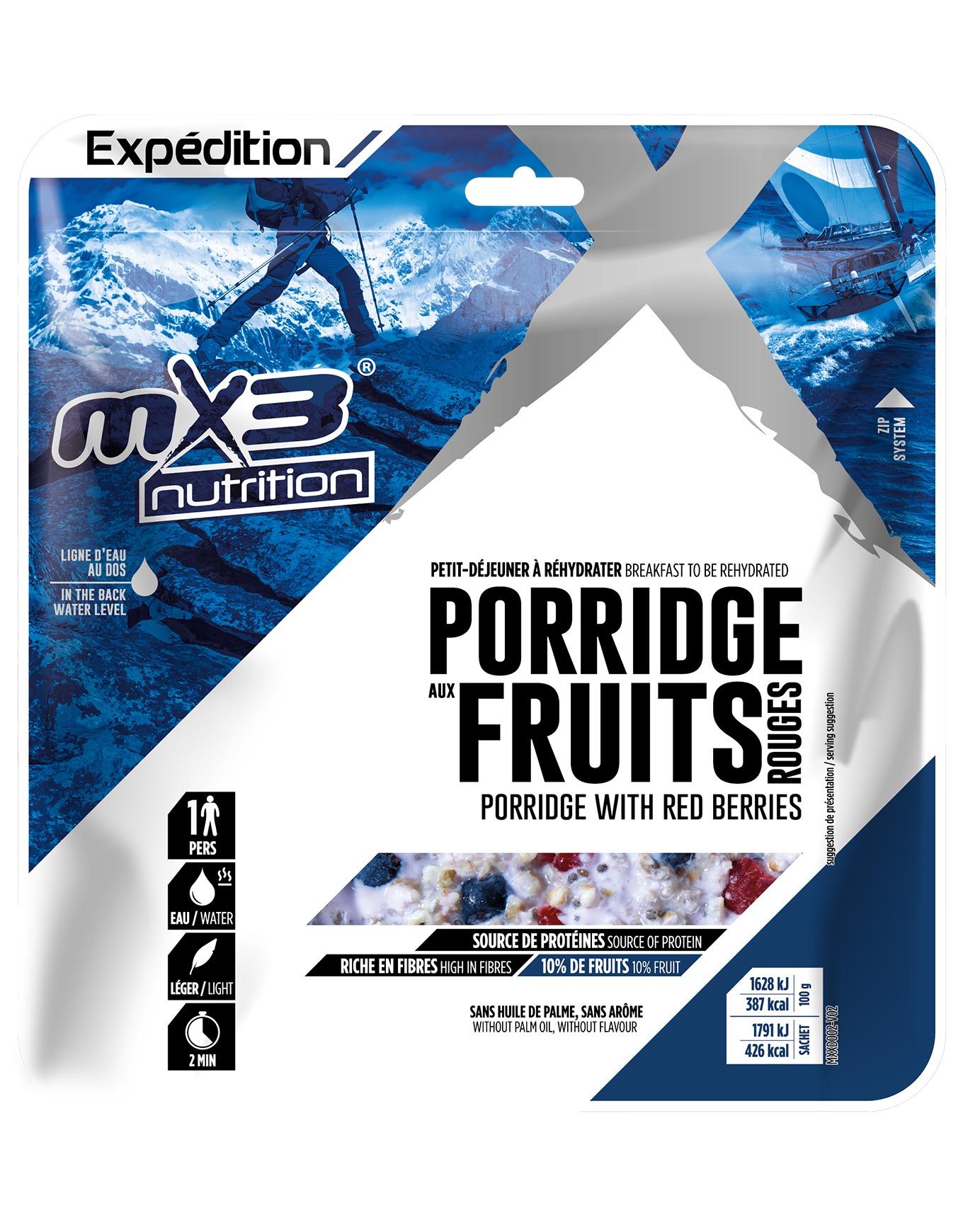 Porridge aux Fruits Rouges + MX3