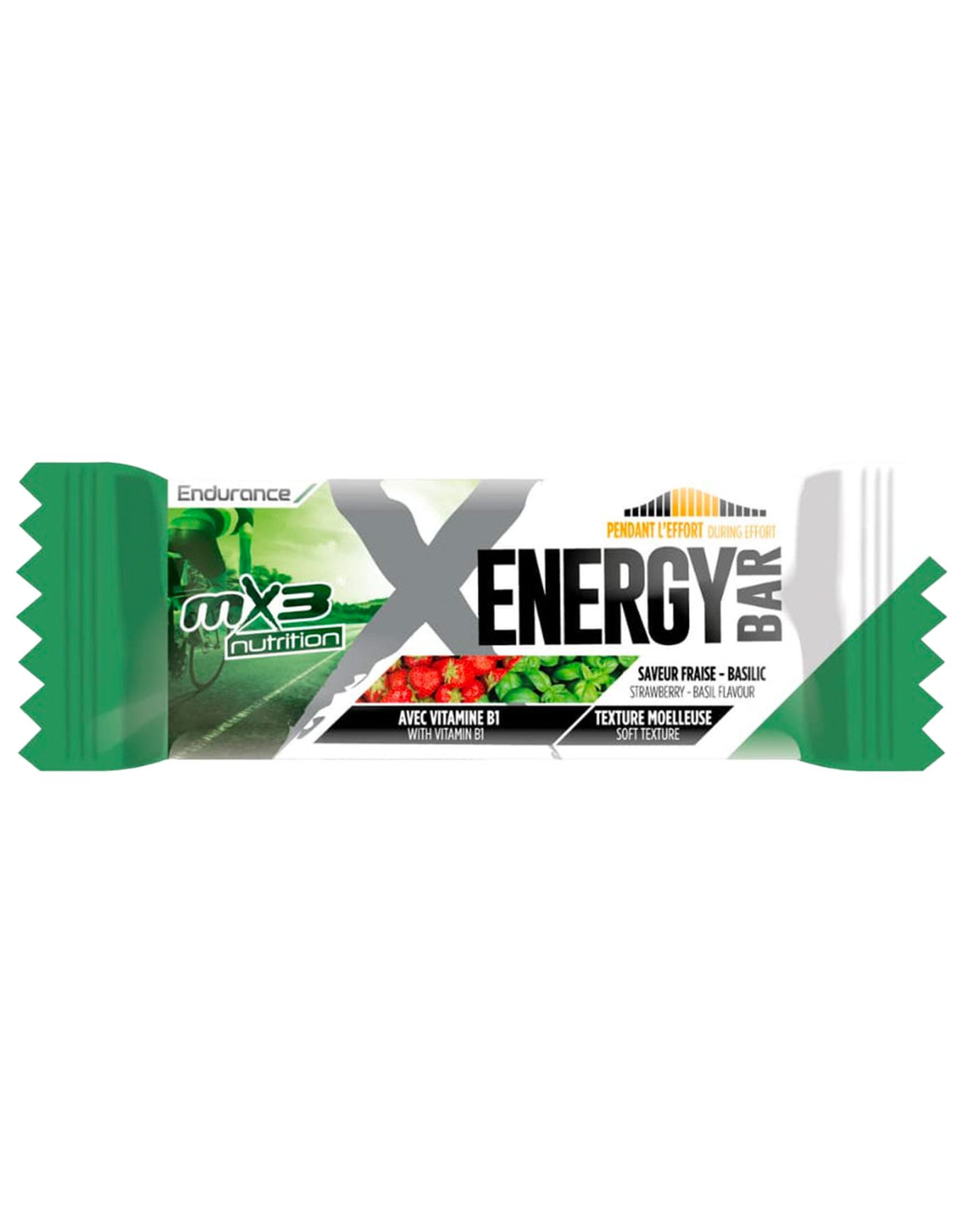 Barre Énergétique Fraise Basilic + MX3