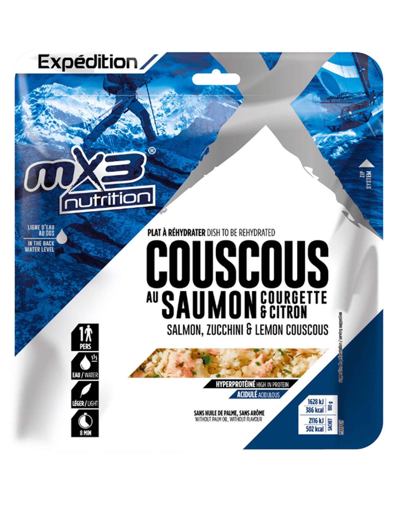 Couscous au Saumon Courgettes & Citron + MX3