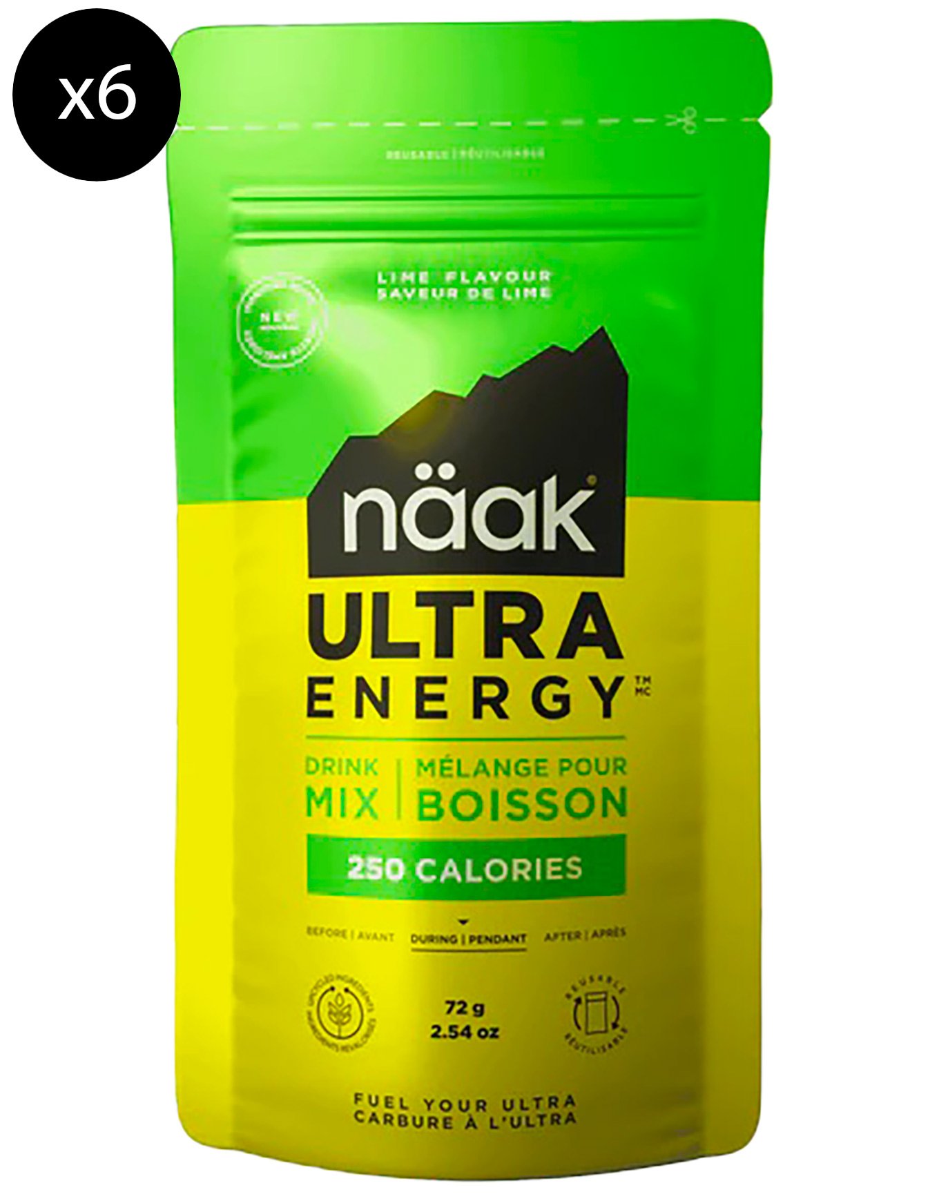 Boisson Ultra Energy™ - Citron 6 x 72g + Näak
