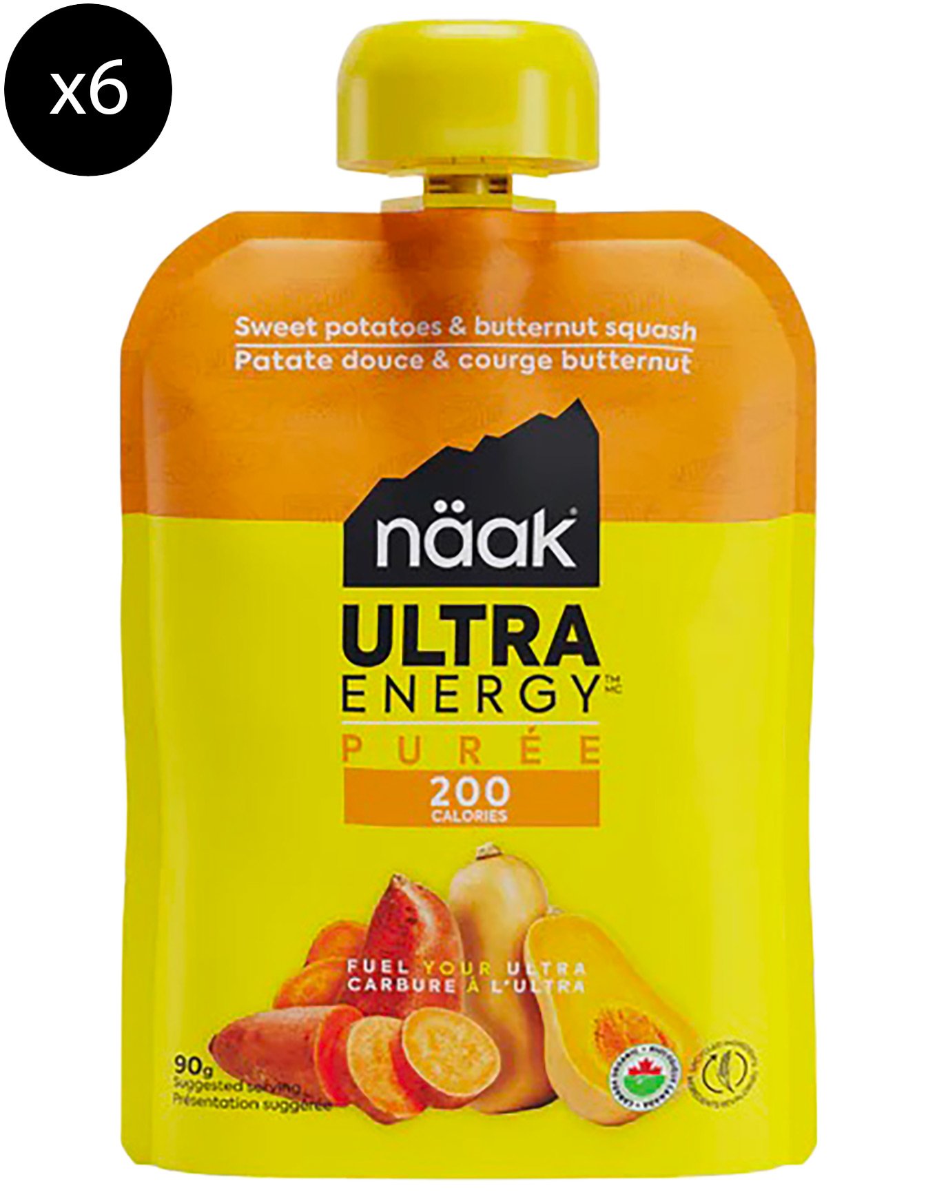 Purée Ultra Energy™ - Patates Douces et Courge Butternut 6 x 90g + Näak