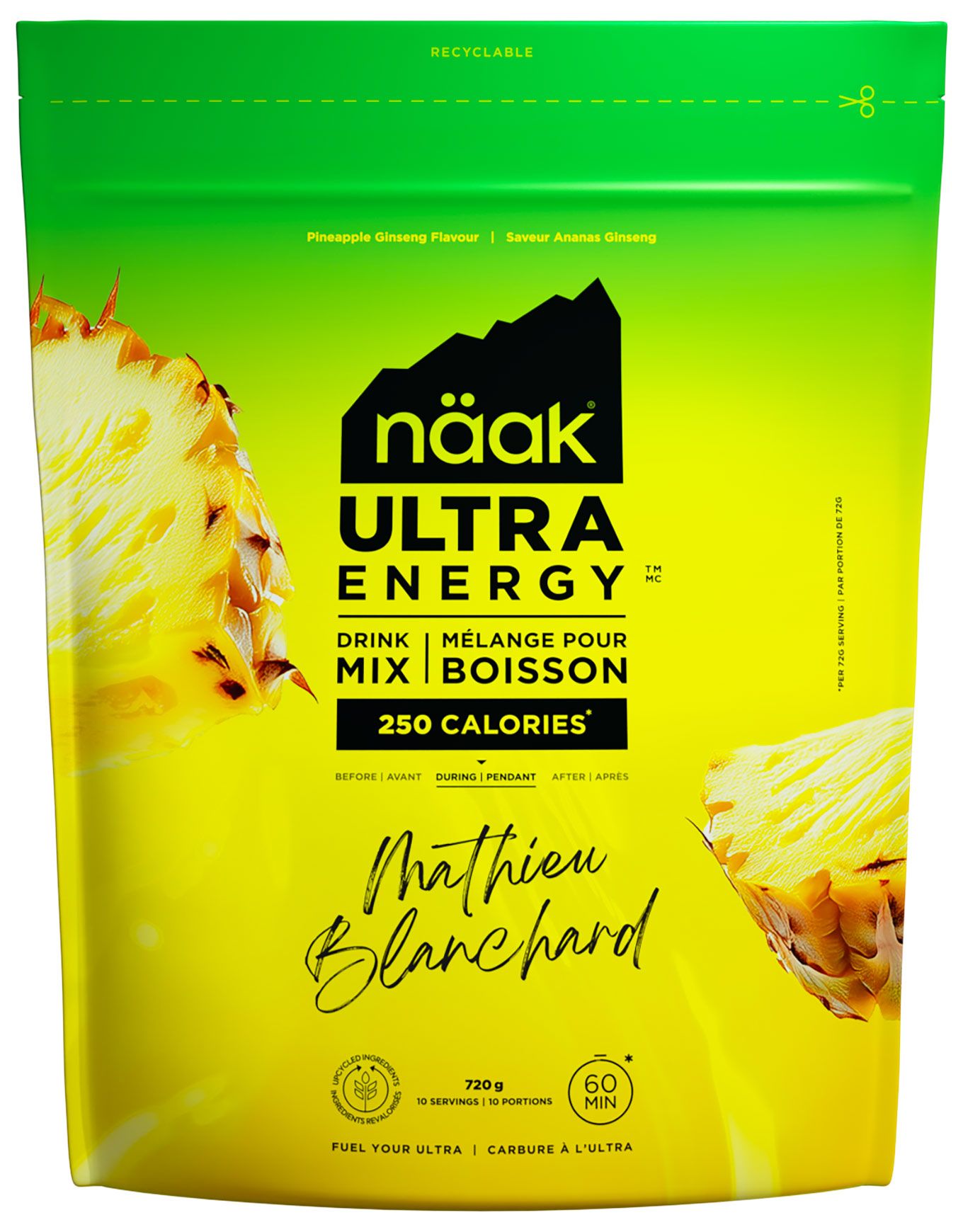 Boisson Ultra Energy X Mathieu Blanchard - Ananas Ginseng 720g + Näak