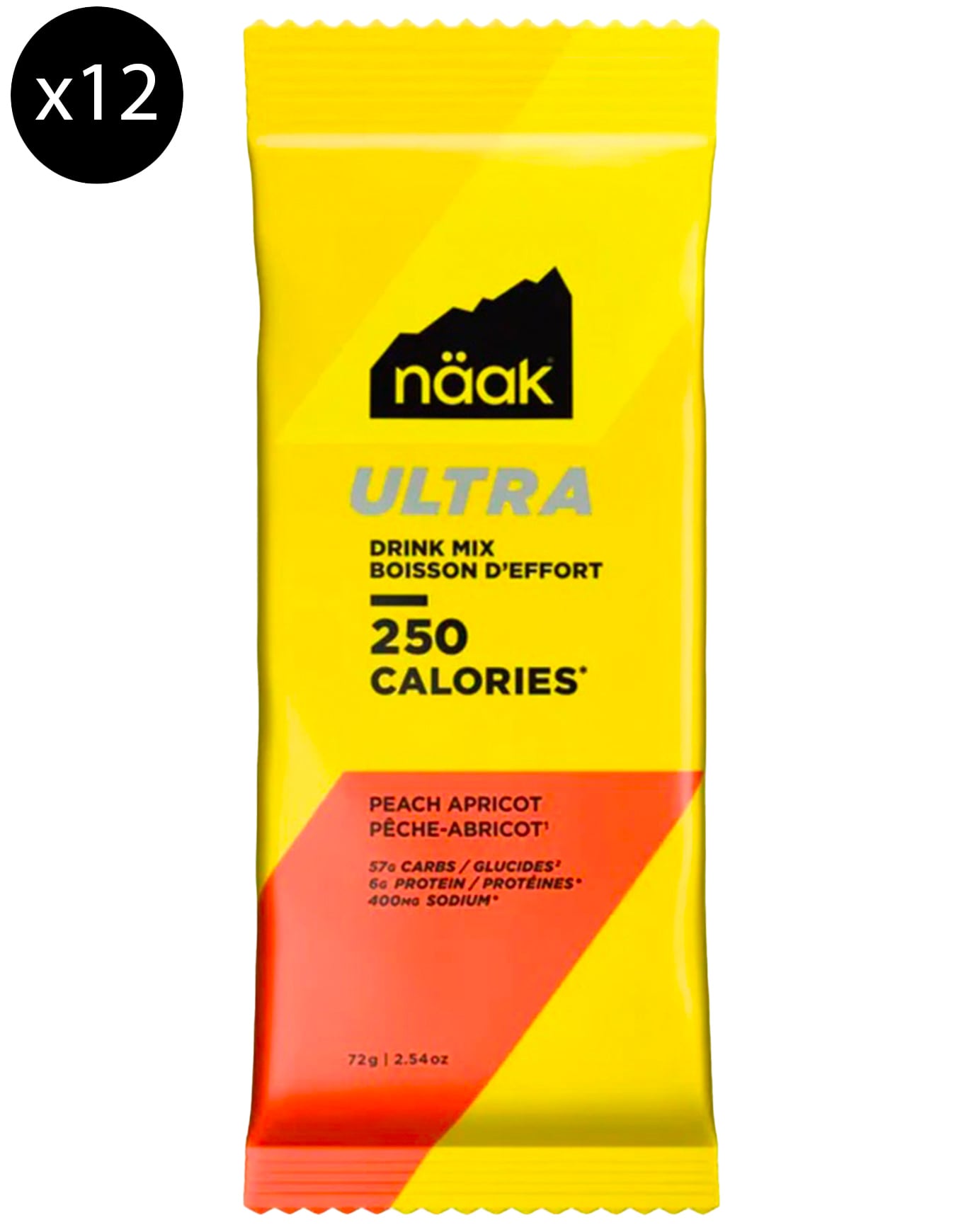 Pack Ultra Energy Drink Mix Peche Abricot (x12) + Näak