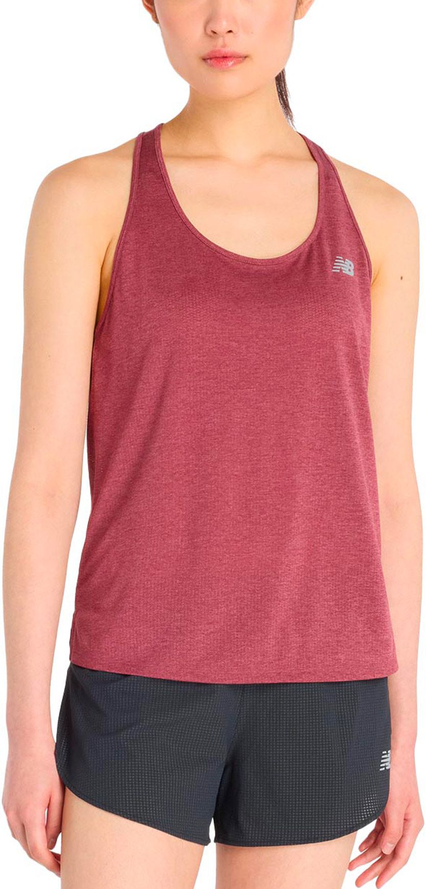 Athletics Tank W Washed Burgundy Heather + New Balance