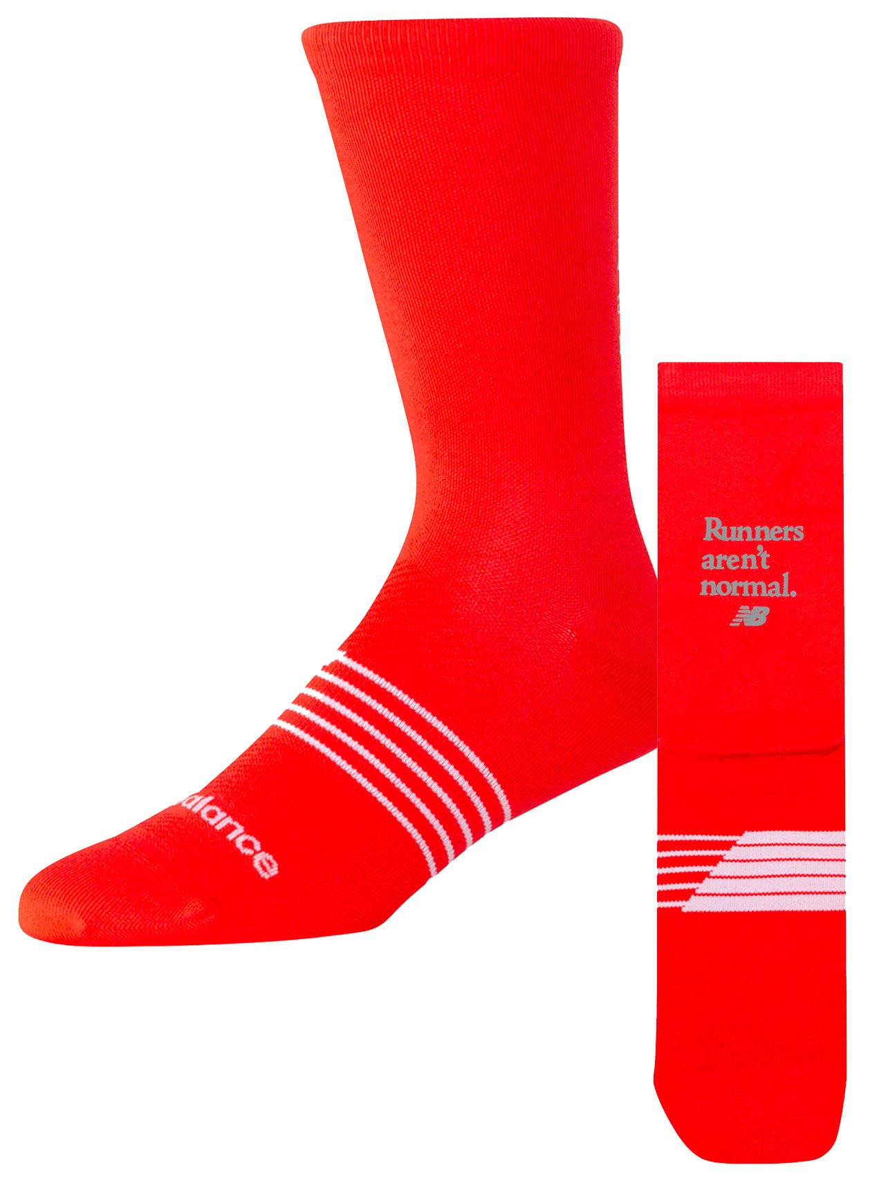 Pro Run Graphic Crew Socks Neo Flame + New Balance