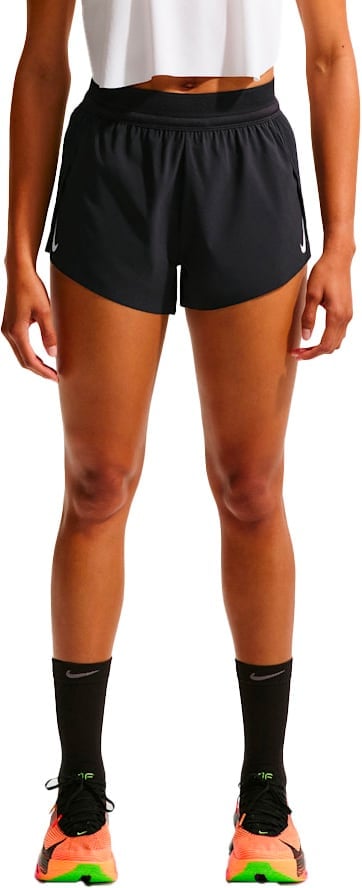 W Nike Aeroswift Dri-Fit ADV 3In Short Black White + Nike Running
