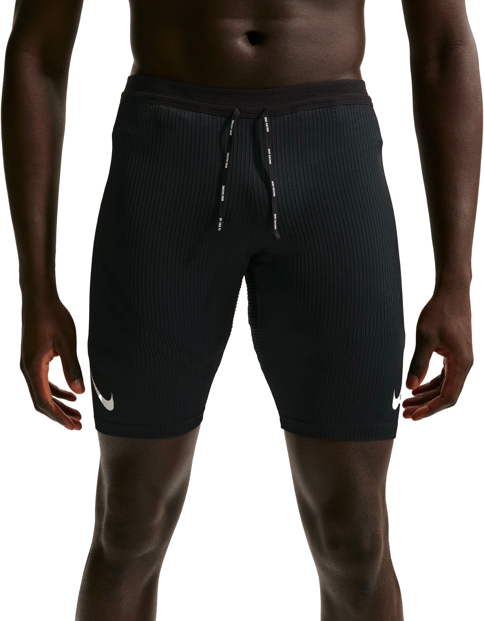 M Nike Dri-Fit ADV Aeroswift Short Tight Black Summit White + Nike Running