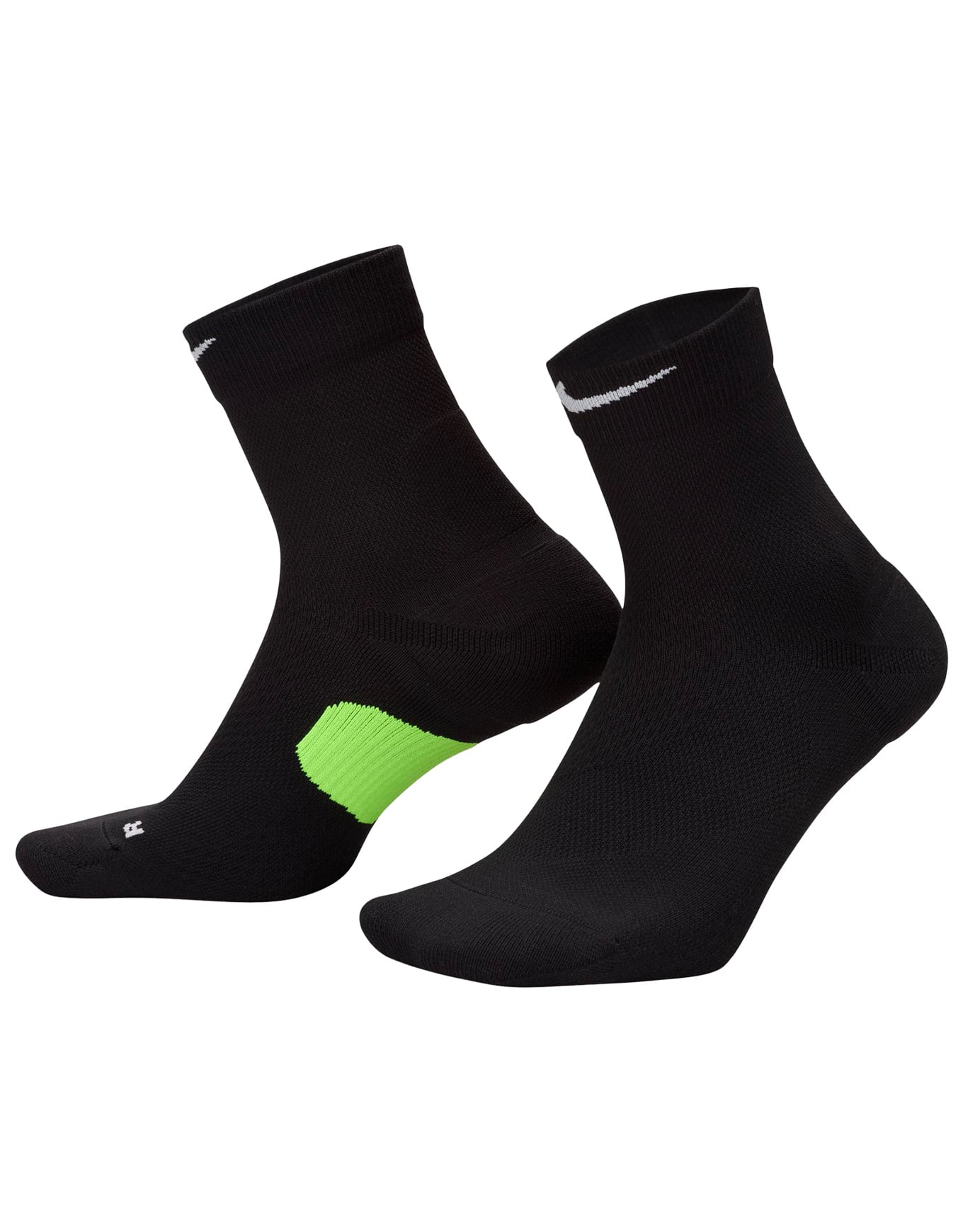 U Nike Midweight Run Midcrew Socks Black Smoke Grey White + Nike Running