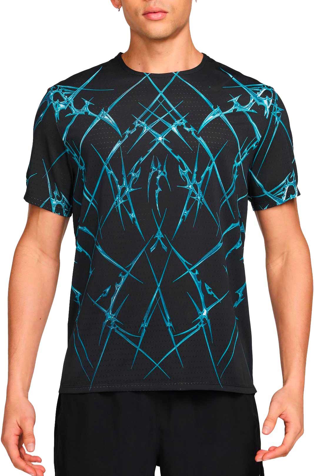 M Nike Dri-Fit ADV Aeroswift SS Aop Black White + Nike Running