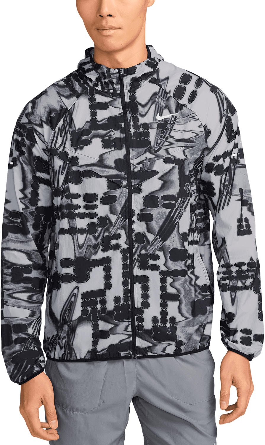 M Nike Stride Let Go Jacket Stealth + Nike Running
