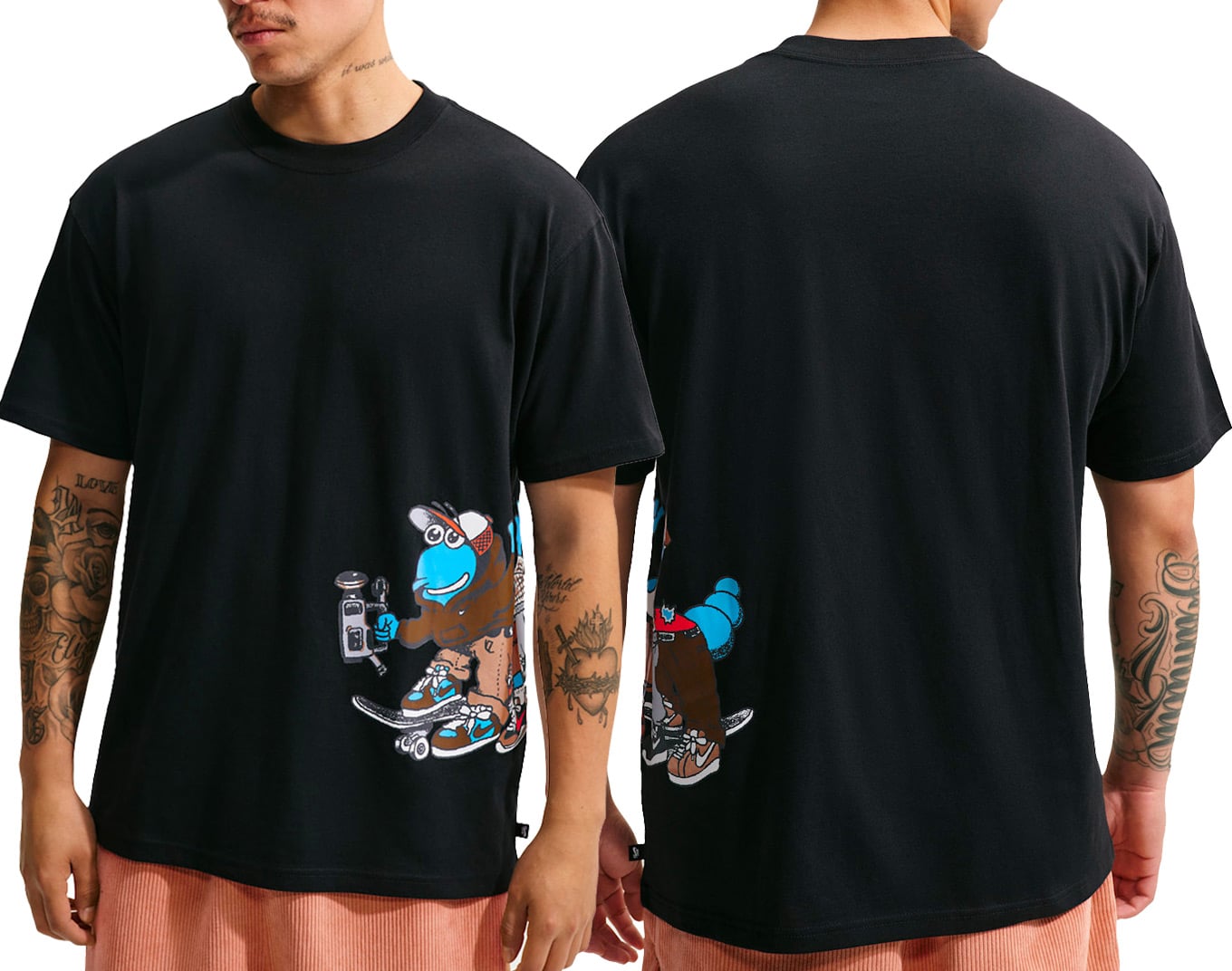 U Nike SB Tee LSE Sk8Pillar Black + Nike SB