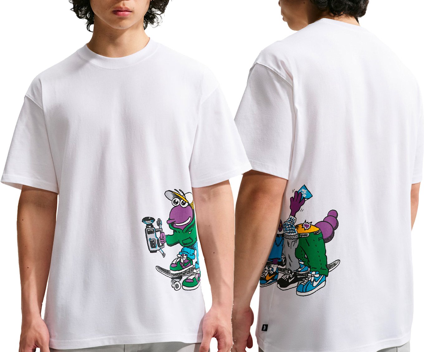 U Nike SB Tee LSE Sk8Pillar White + Nike SB
