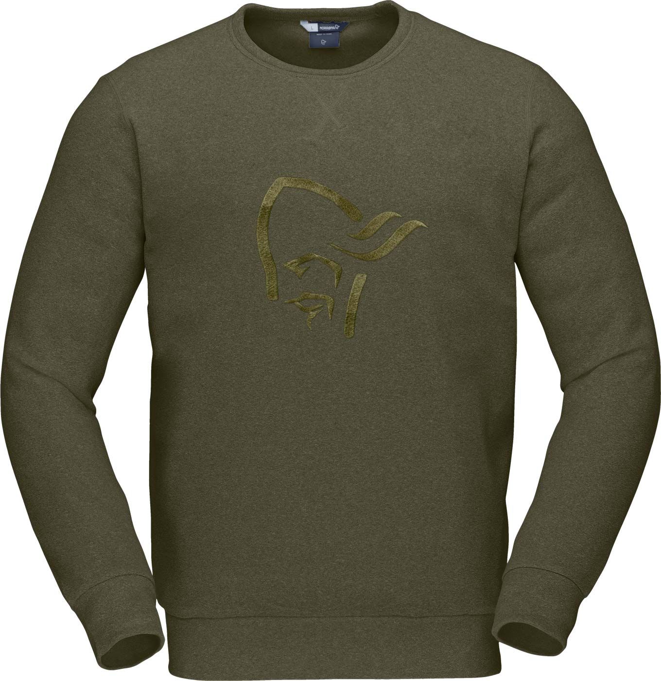 Femund Warm2 Crew Neck Olive Night + Norrona