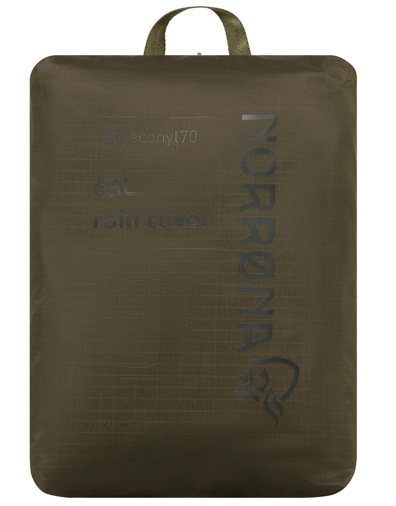 Norrona Econyl70 65L Rain Cover Olive Night + Norrona