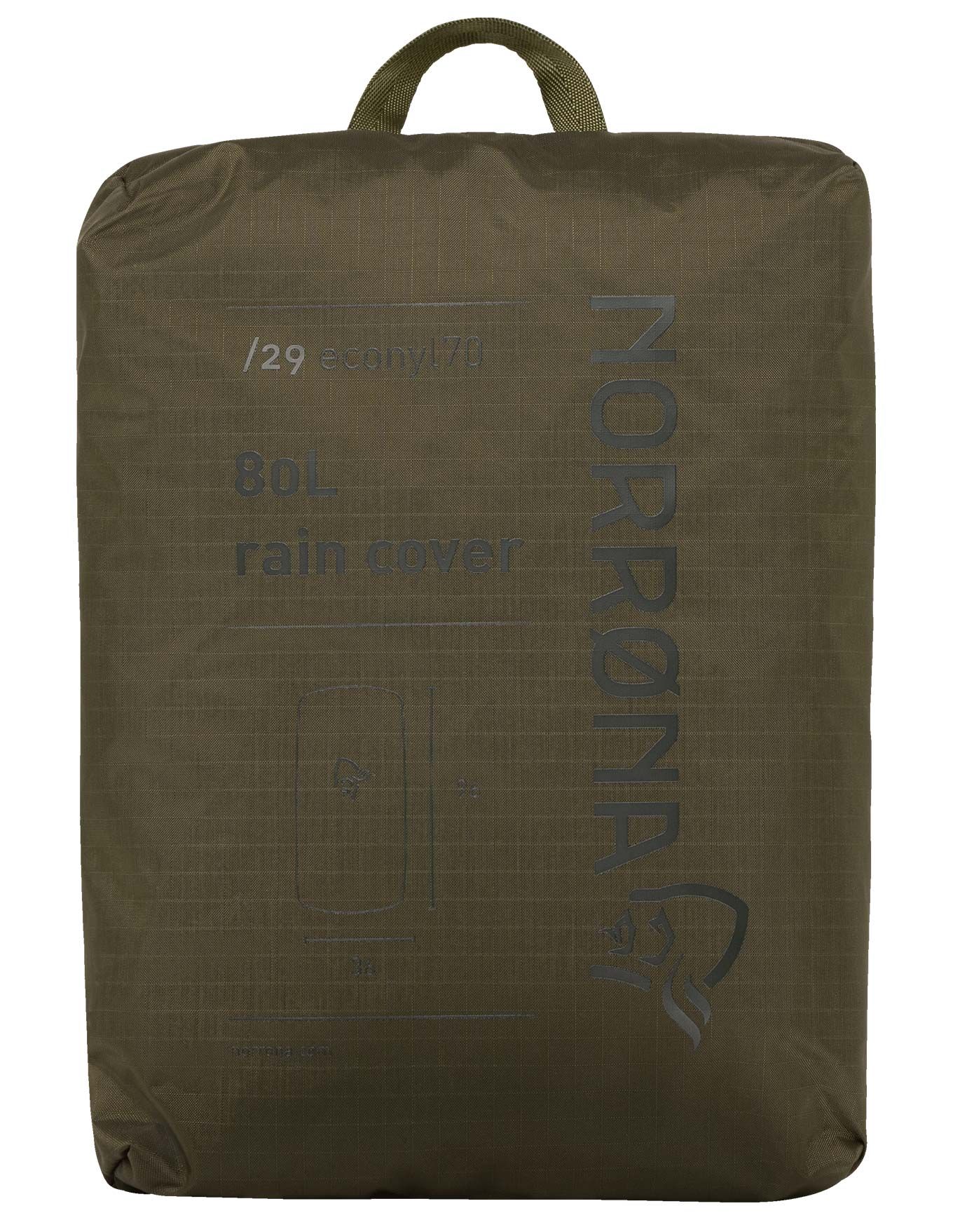 Norrona Econyl70 80L Rain Cover Olive Night + Norrona
