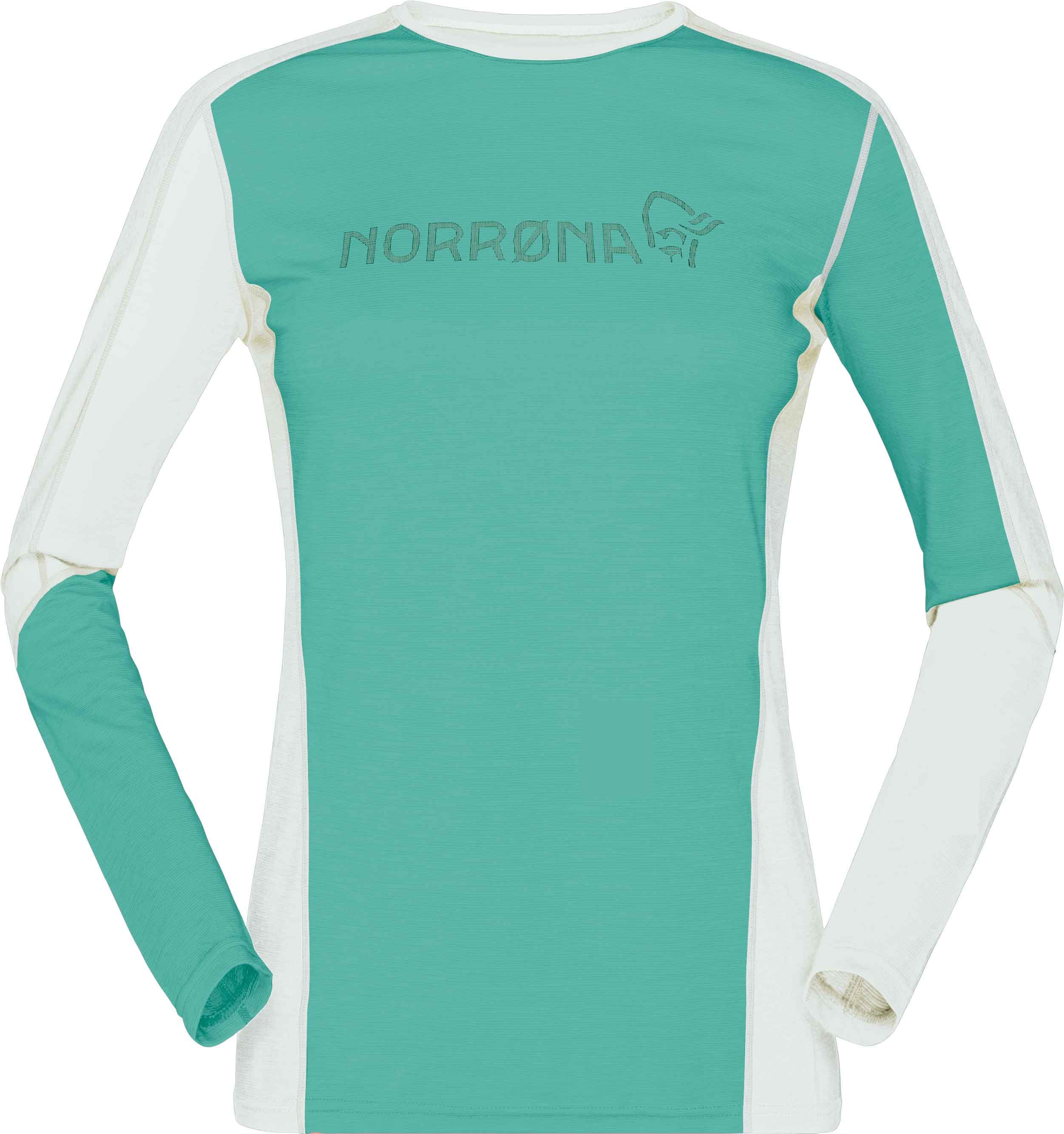 Falketind Equaliser Merino Round Neck W'S Malachite Green + Norrona