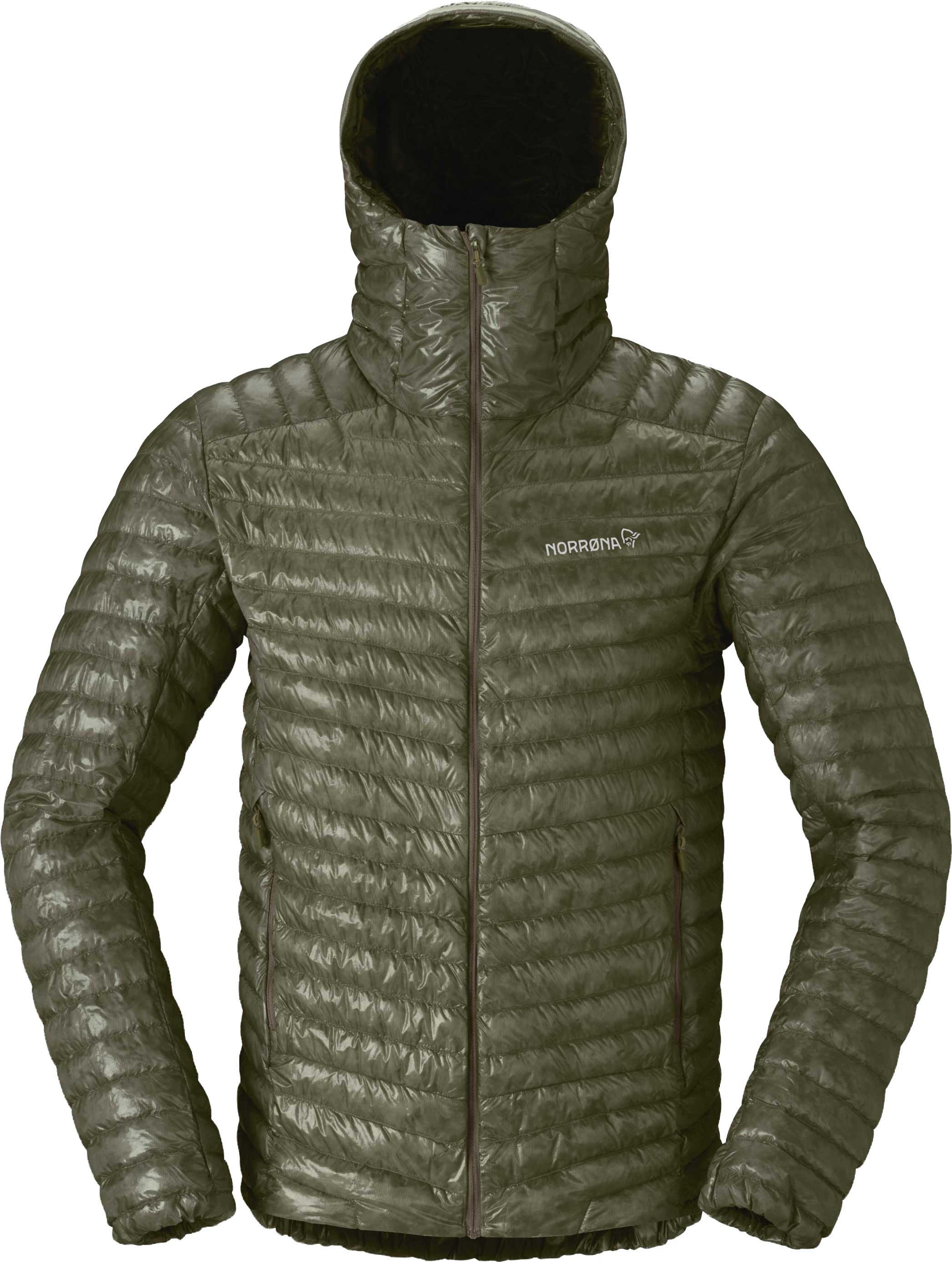 Trollveggen Down800 Super Light Hood M Deep Lichen Green + Norrona