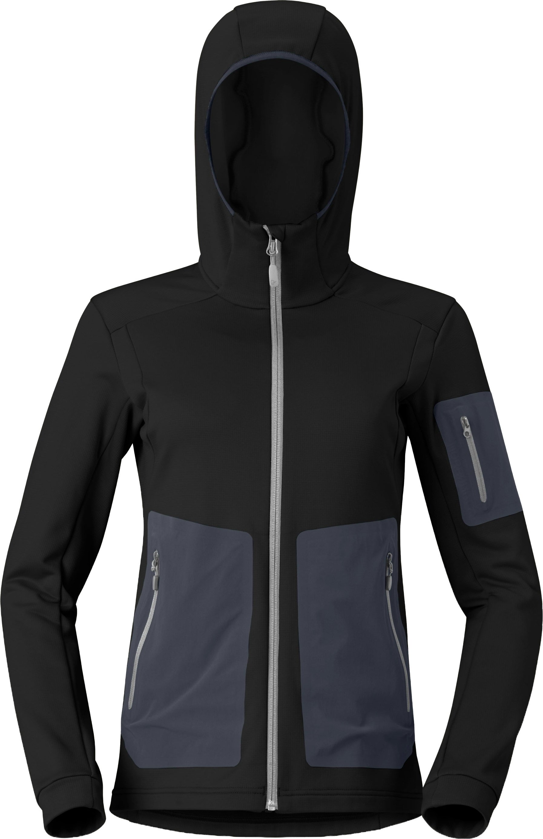 Falketind Warm2 Stretch Hood W Caviar Black + Norrona
