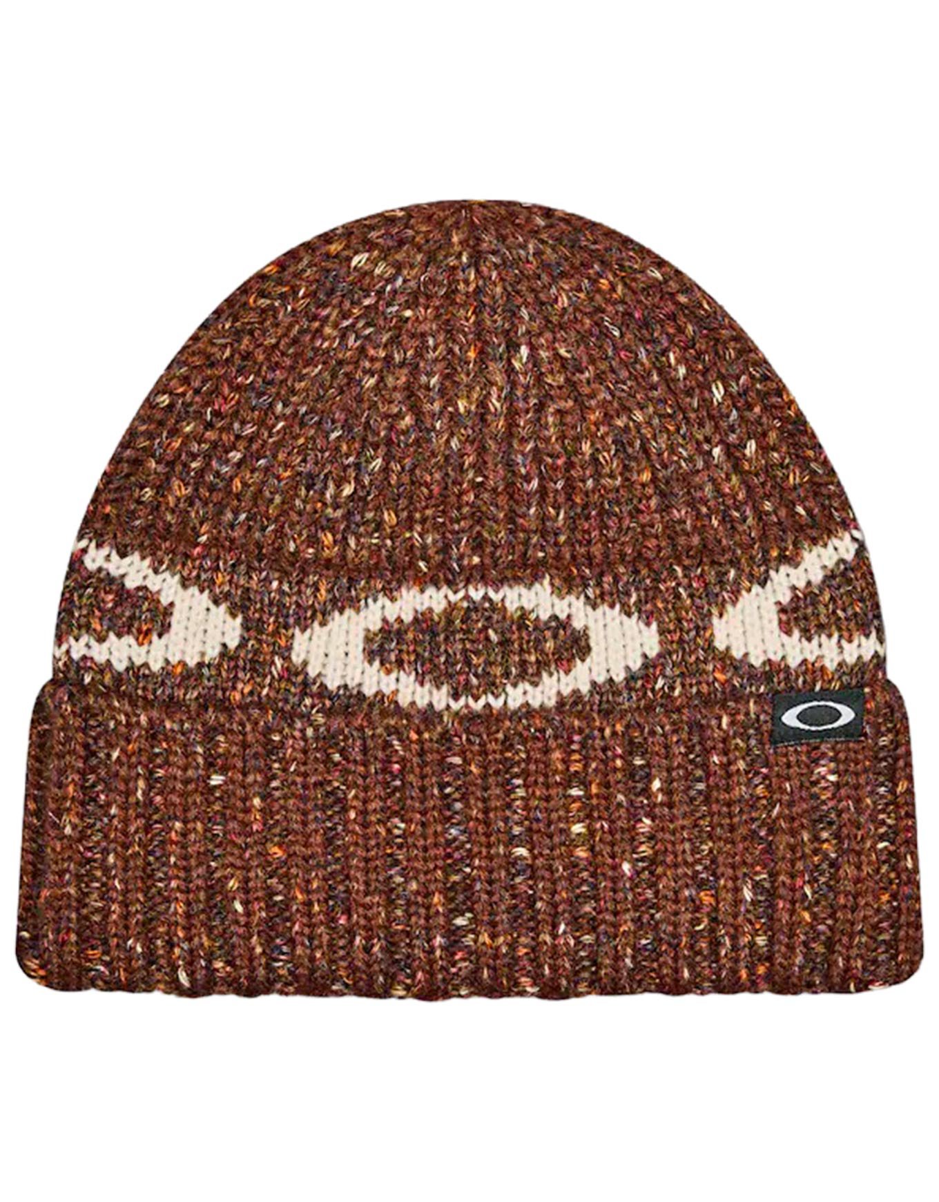W Ellipse Ribbed Beanie Dark Umber + Oakley