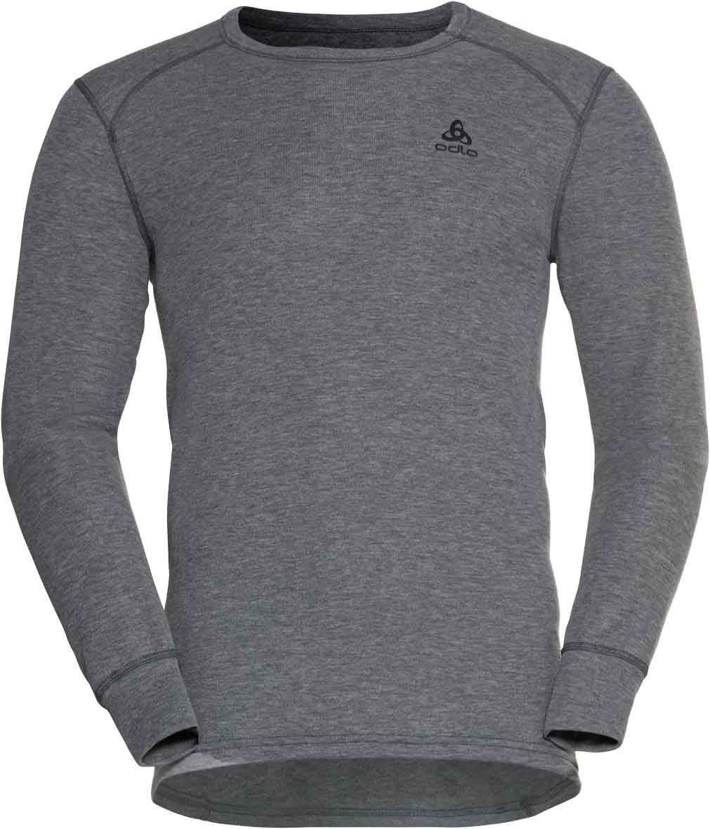 BL Top Crew Neck LS Active Warm Eco M Steel Grey Melange + Odlo