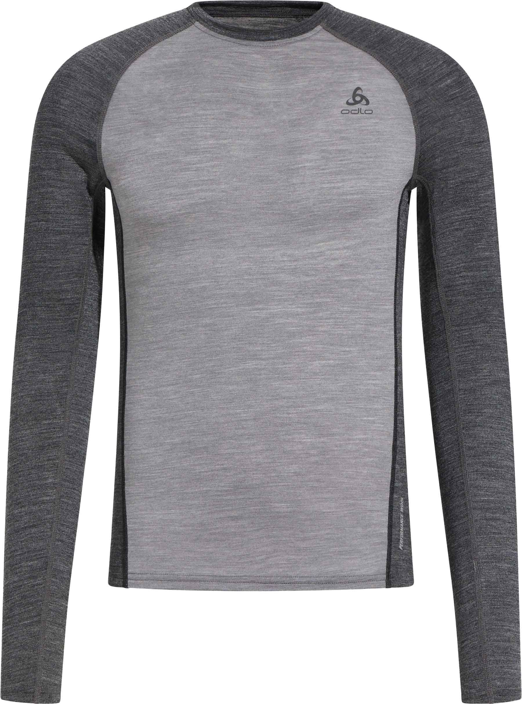 BL Top Crew Neck LS Performance 150 M Grey Melange/Dark Grey Melange + Odlo
