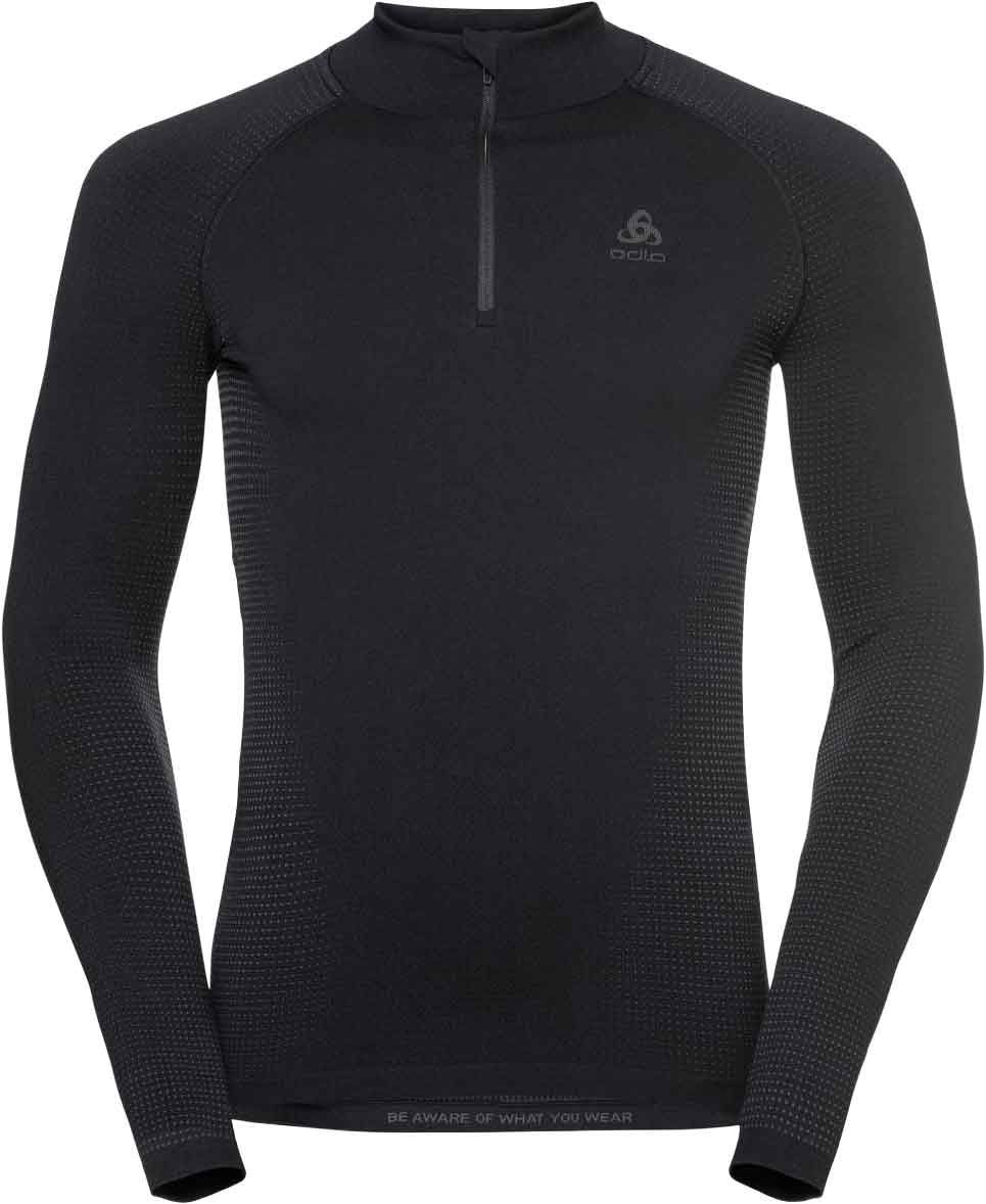BL Top Turtle Neck LS Half Zip Performance Warm Eco M Black/Graphite Grey + Odlo