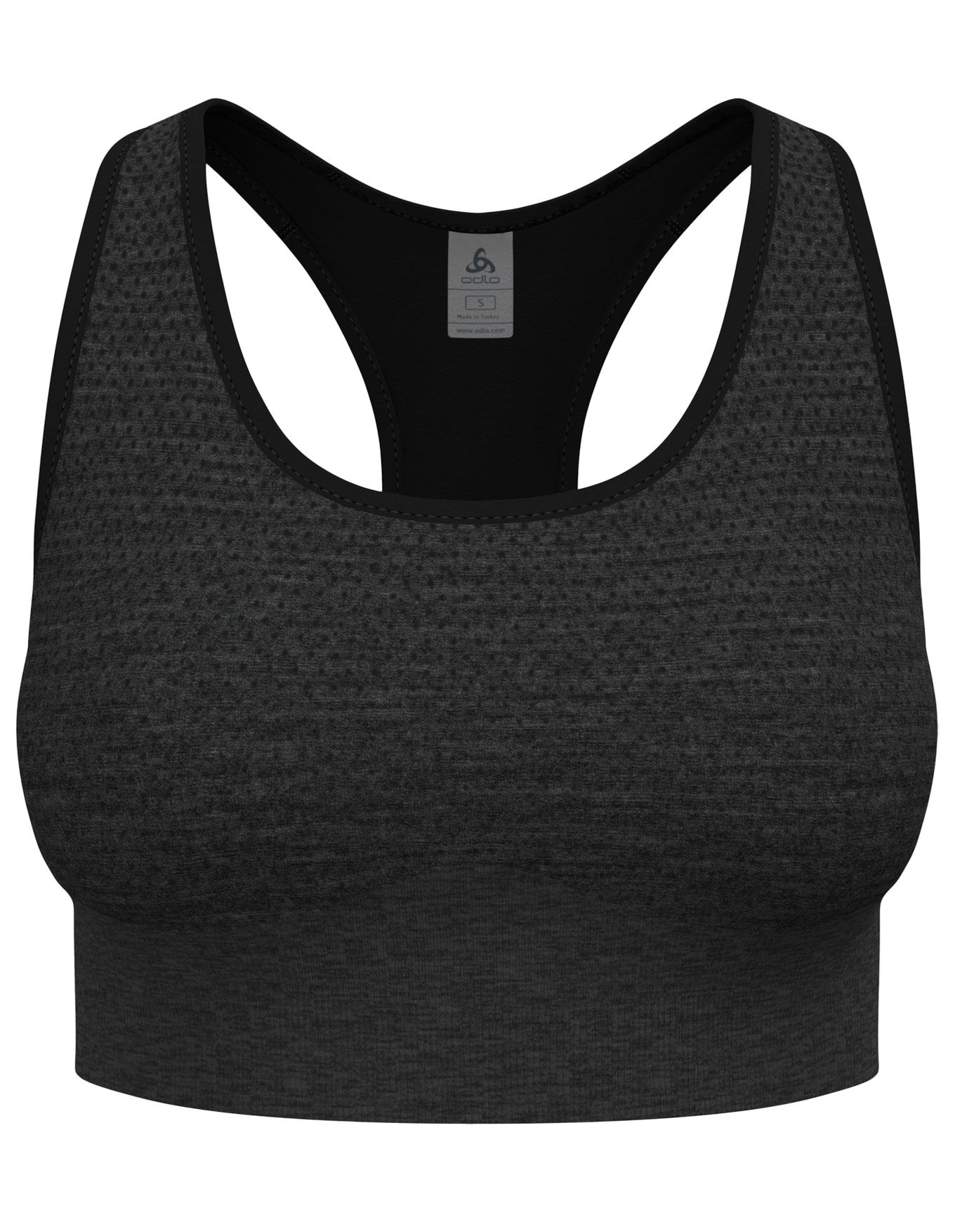 Seamless Medium - Padded Sport Bra W Black Melange + Odlo
