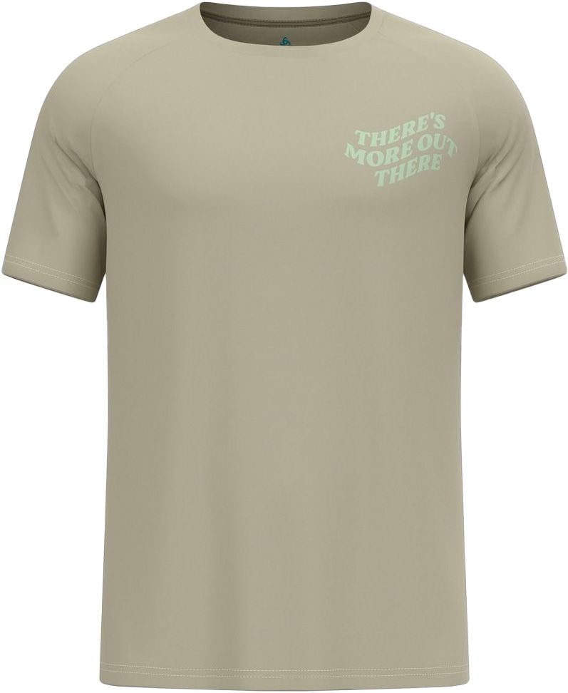 Essential Print T-Shirt Crew Neck S/S M Agate Gray + Odlo