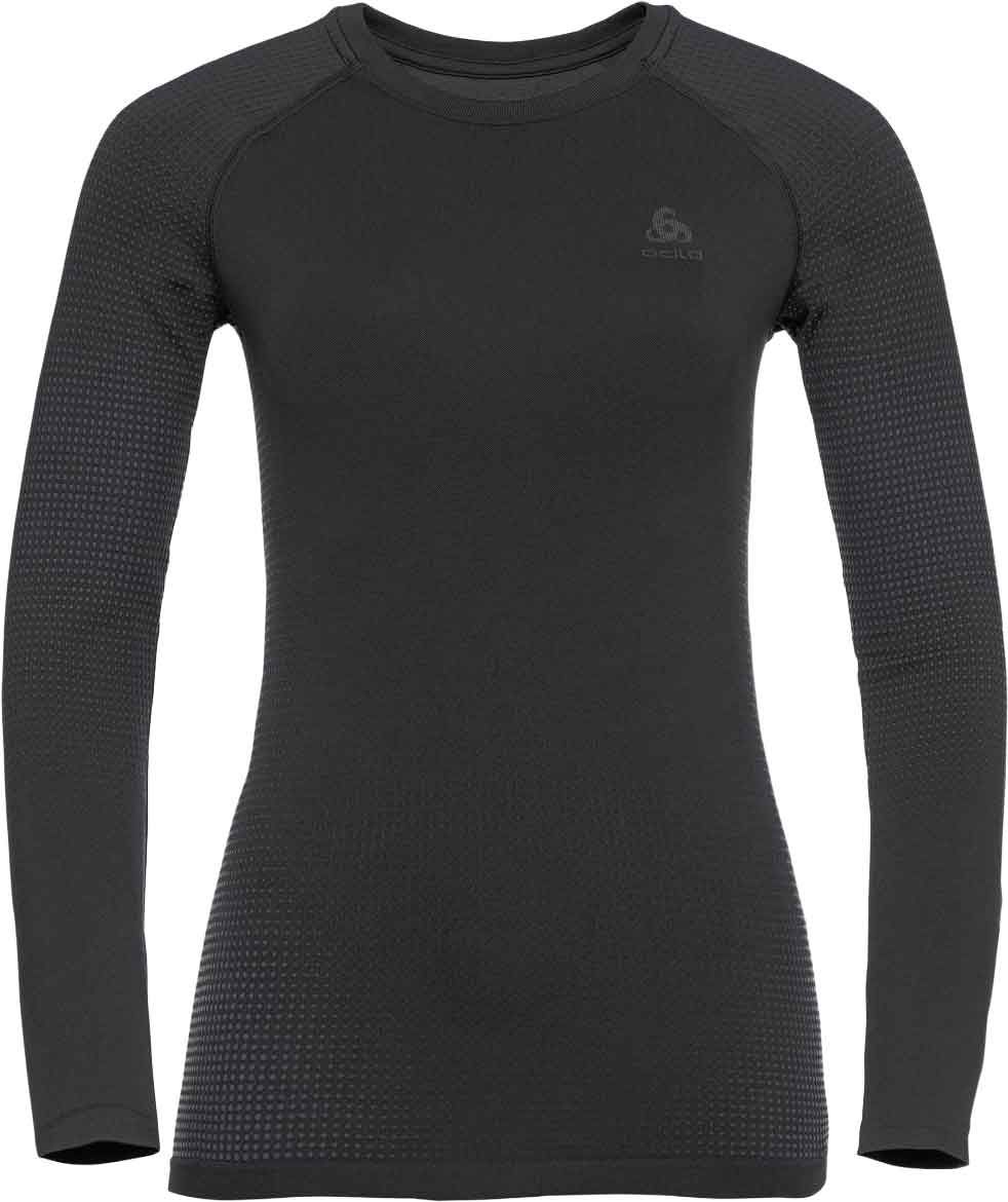 BL Top Crew Neck LS Performance Warm Eco W Black/Graphite Grey + Odlo