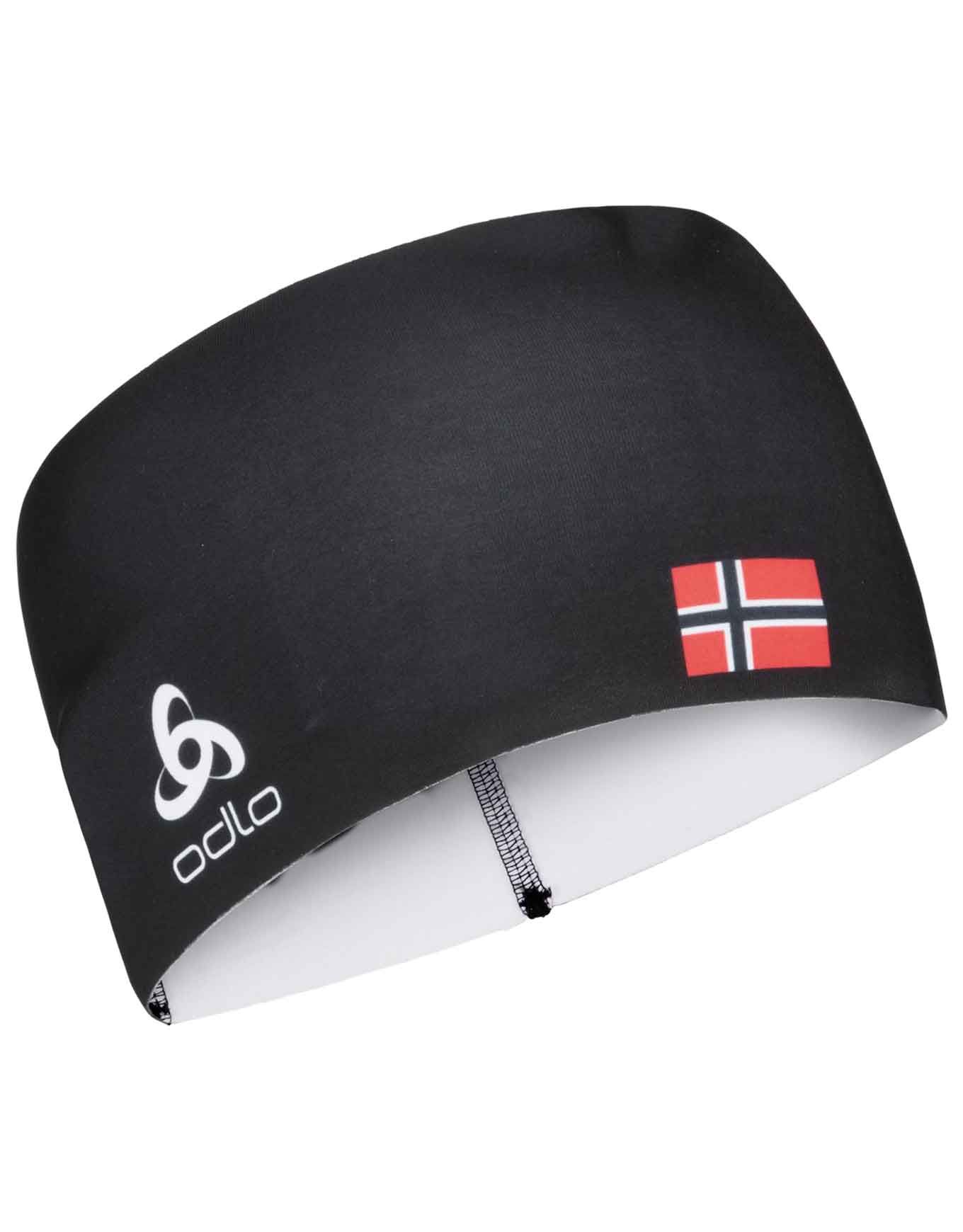 Competition Fan Warm Headband Black/Norwegian Flag + Odlo