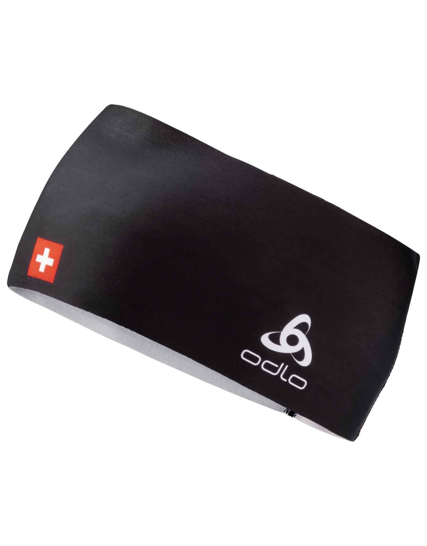 Competition Fan Warm Headband Swissski Black + Odlo
