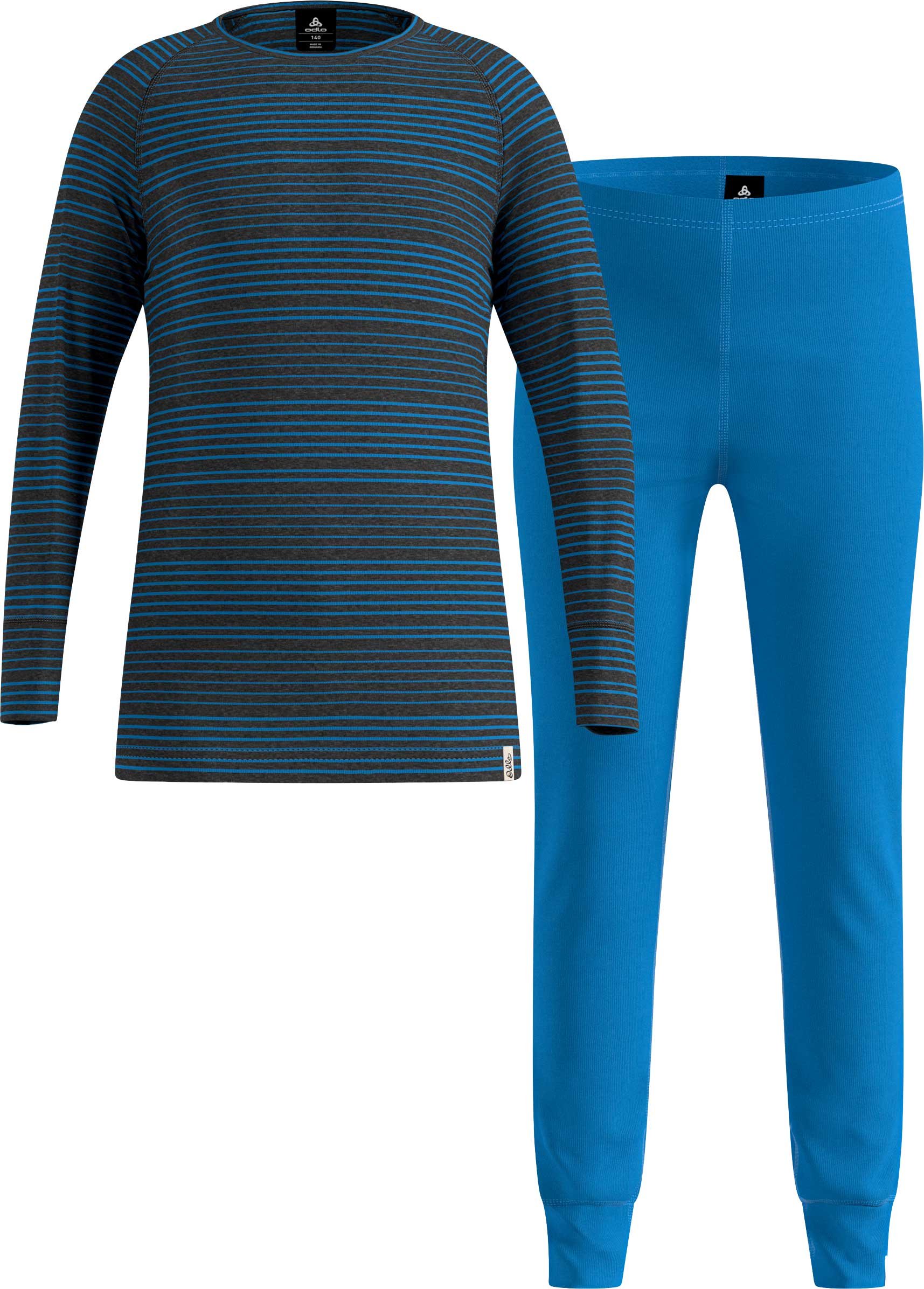 Set Long Active Warm Kids Nebulas Blue/Black + Odlo