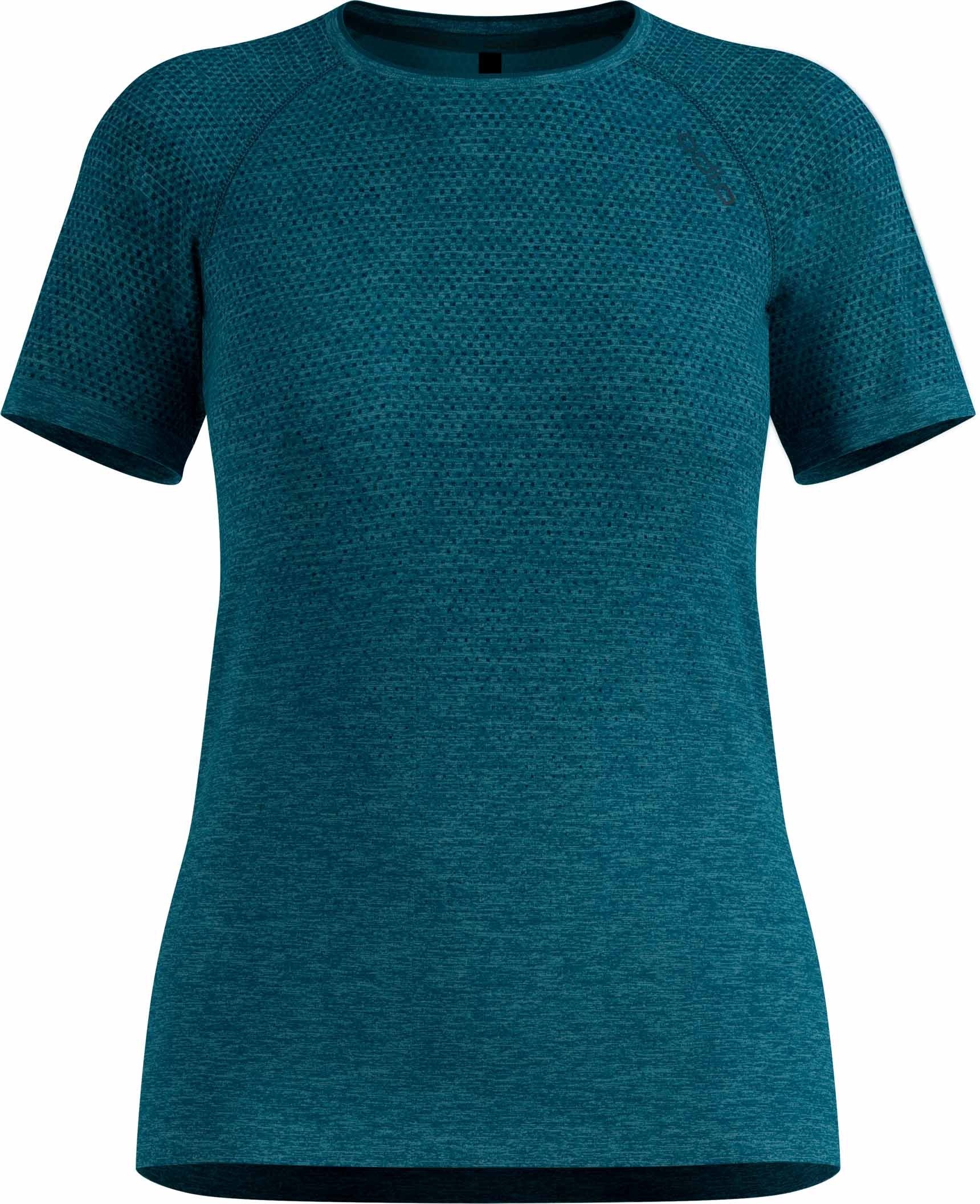 Essential Seamless Tee Crew Neck SS W Reflecting Pond Melange + Odlo